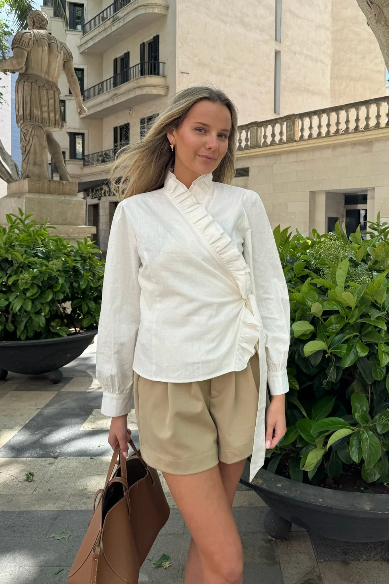 LisaIC Wrap Shirt - White - Image 5