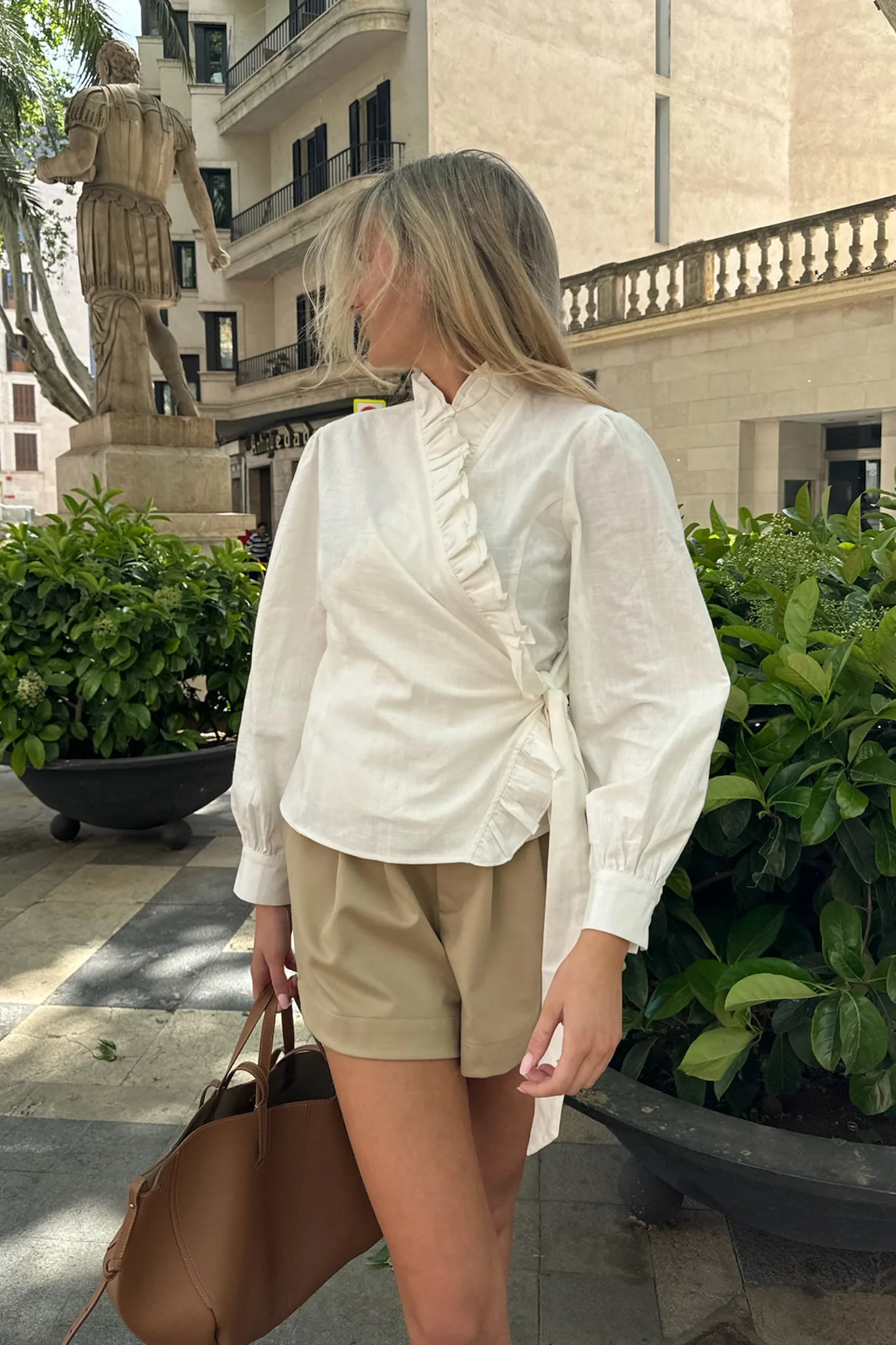 LisaIC Wrap Shirt - White - Image 7
