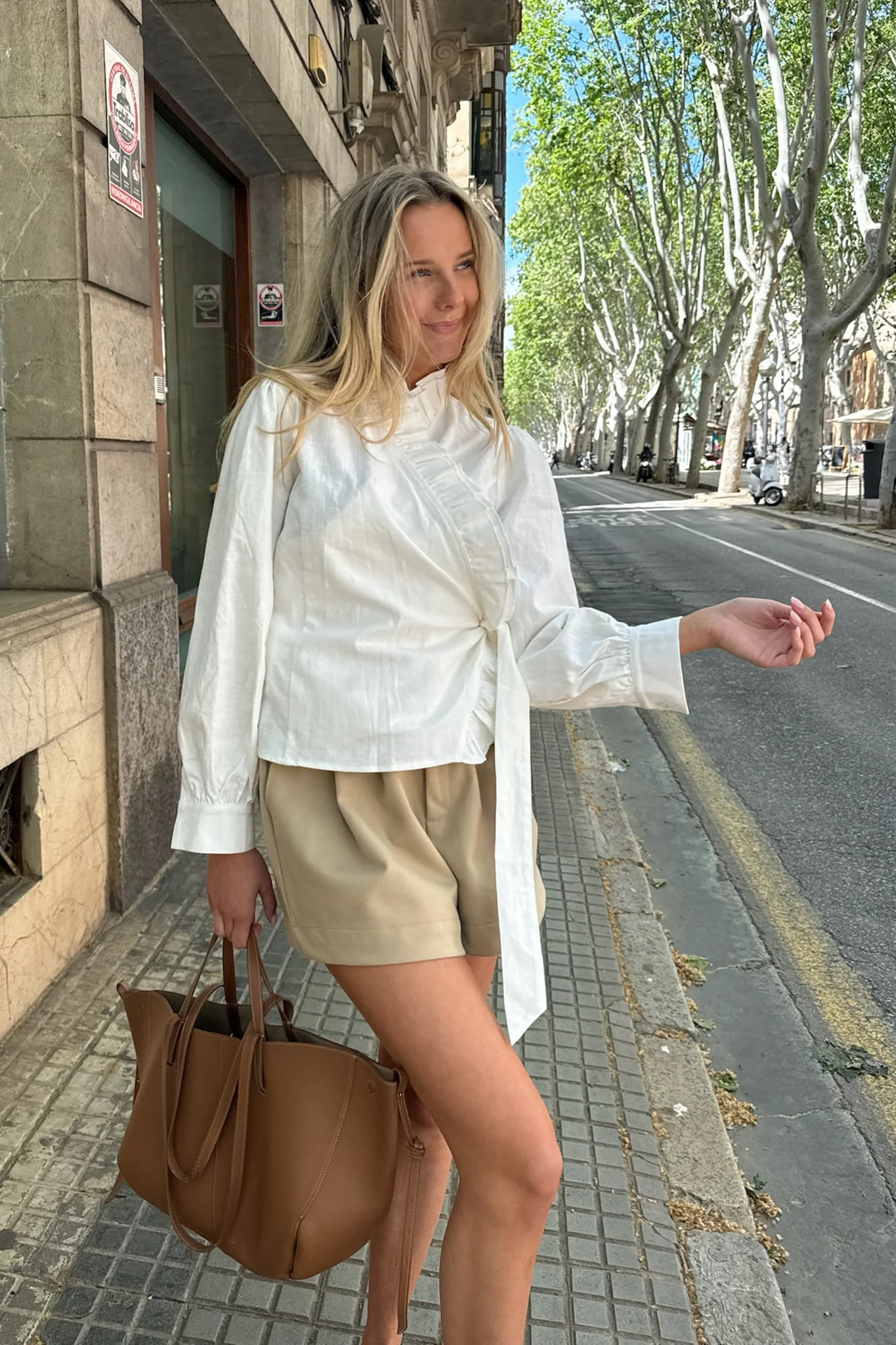 LisaIC Wrap Shirt - White - Image 8