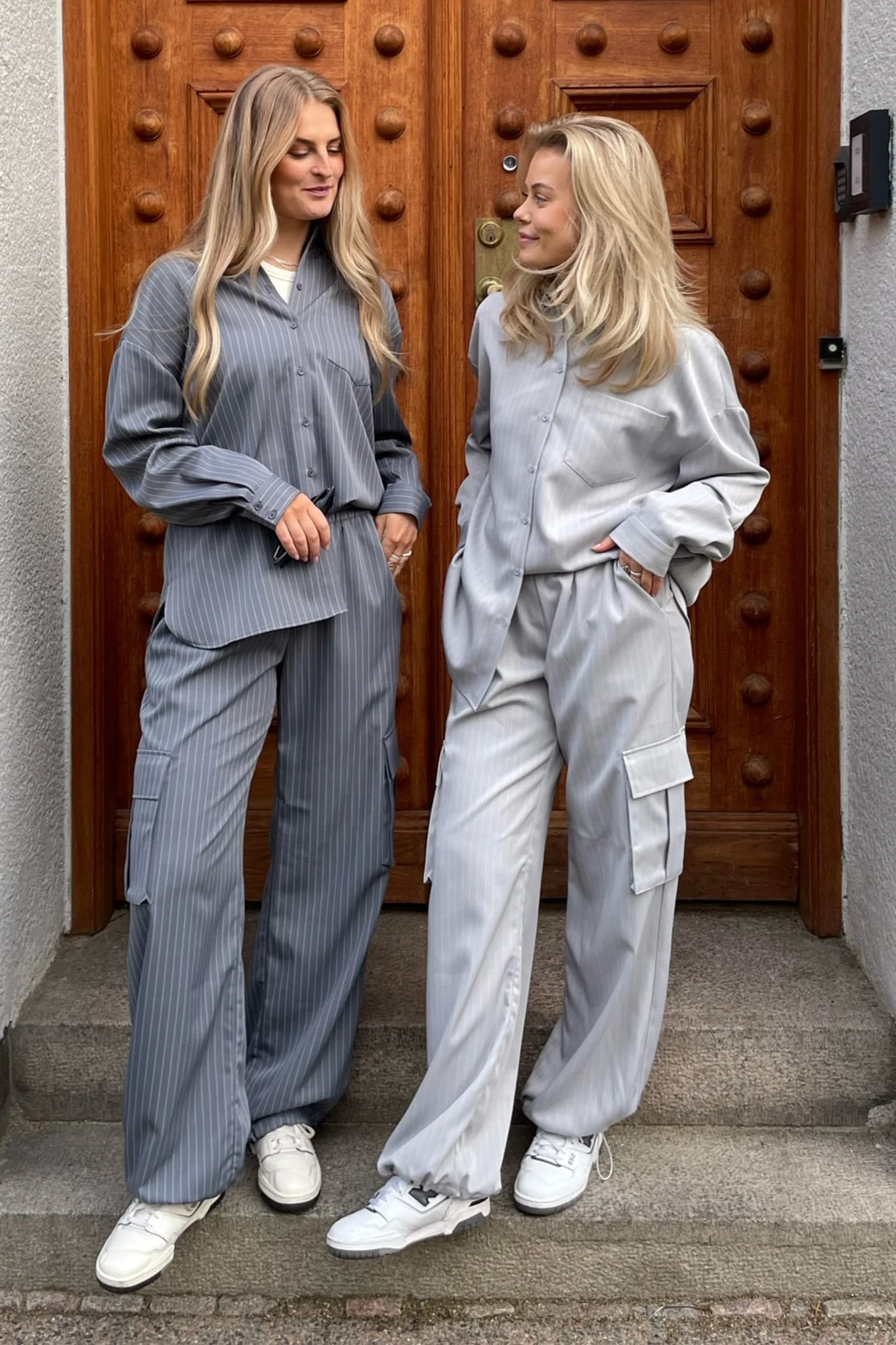 LivaIC Cargo Pants - Dark Grey Pinstripe - Image 2