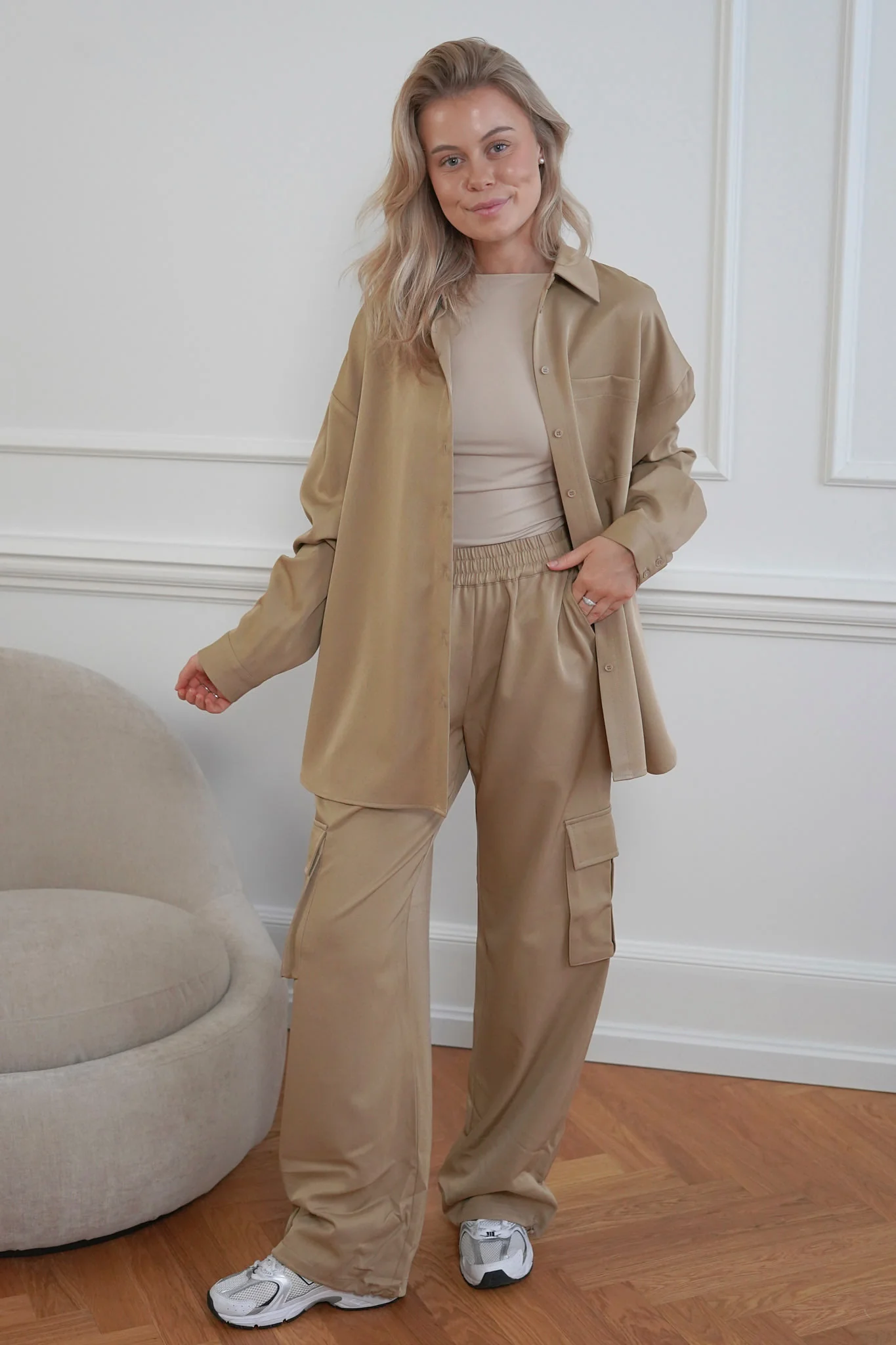 LivaIC Cargo Pants - Warm Beige - Image 6