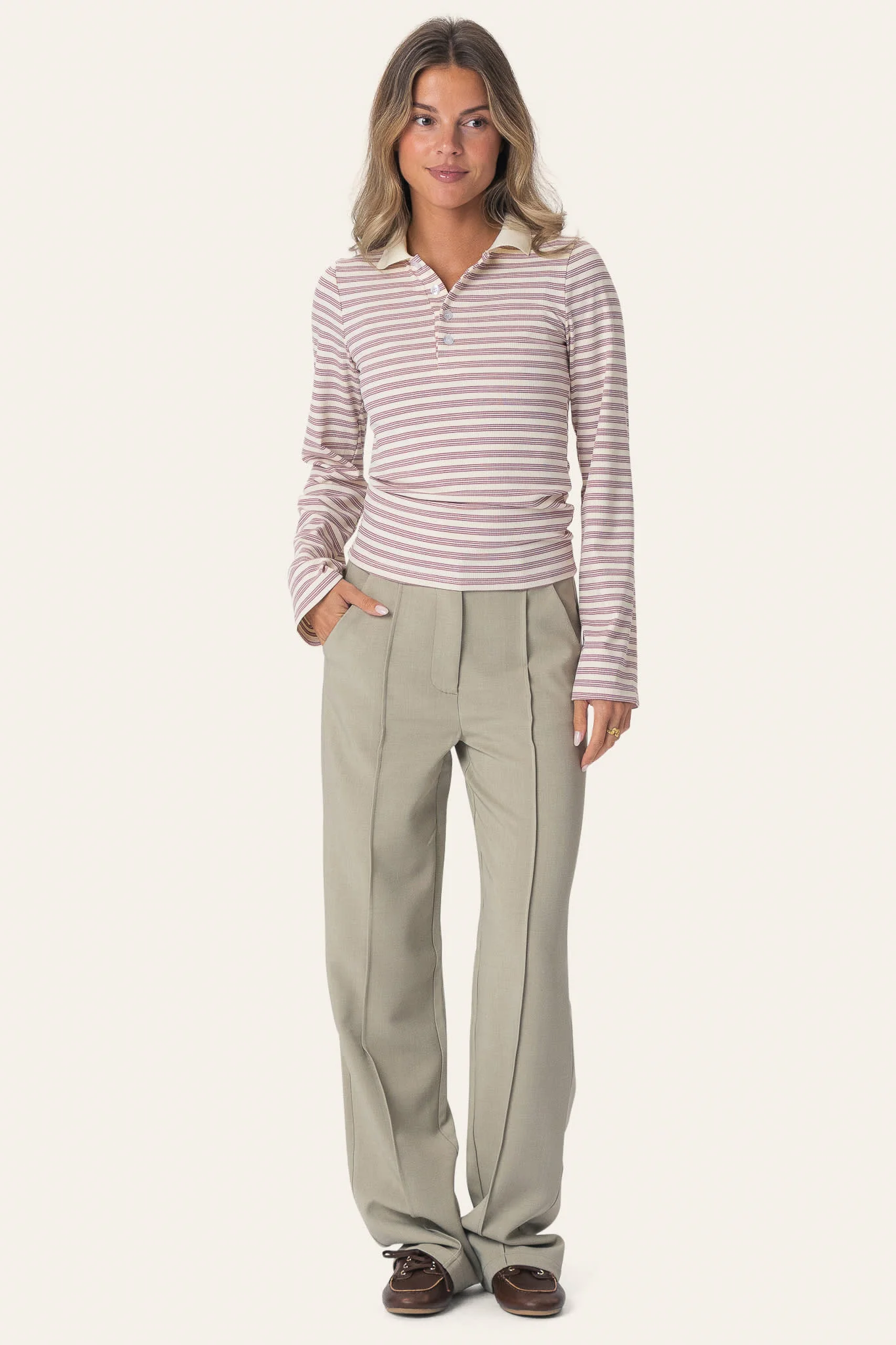 LivaIC Polo - Lavender Stripes - Image 3