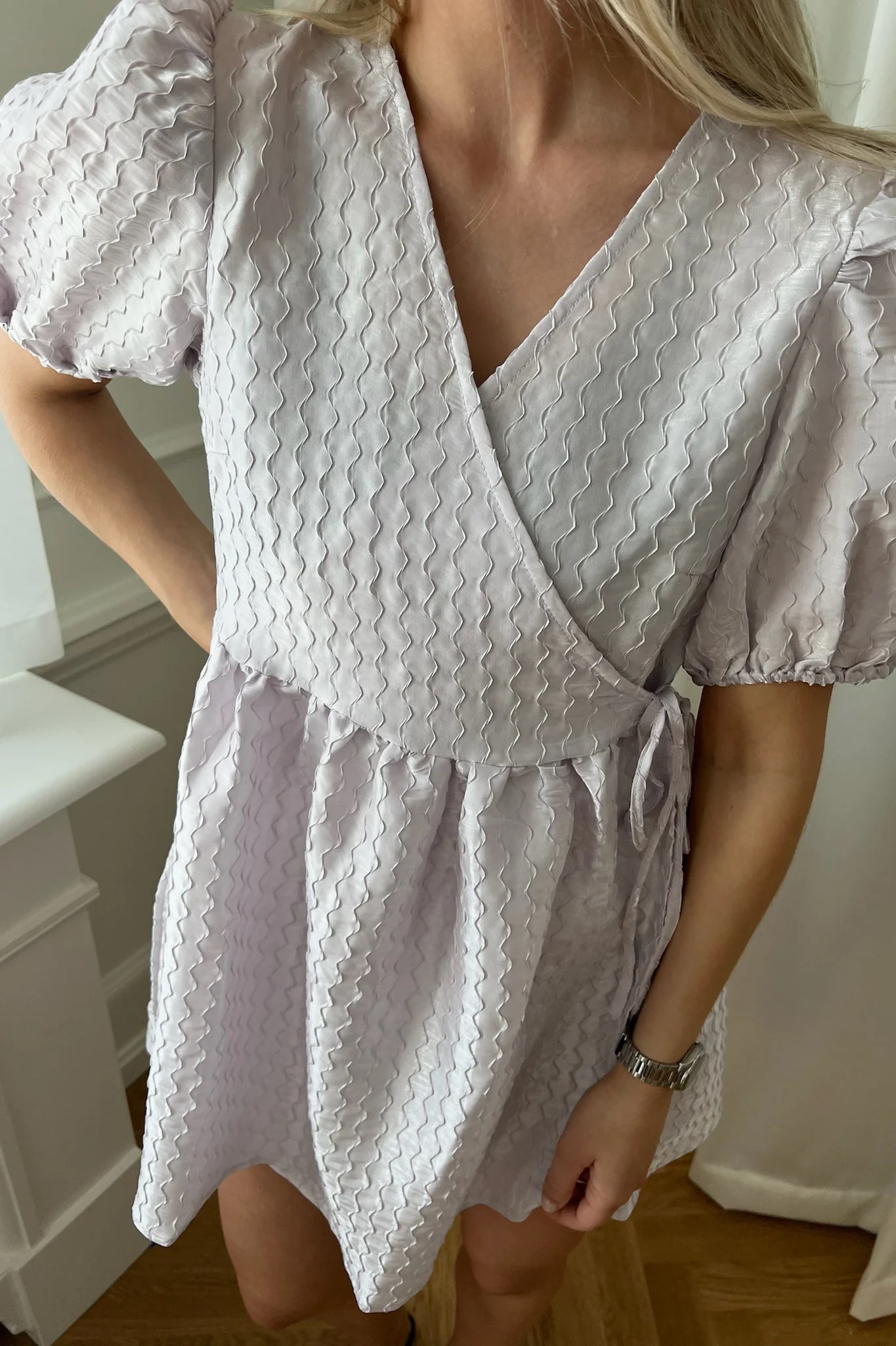 VILooki Wrap Dress - Silver - Image 3
