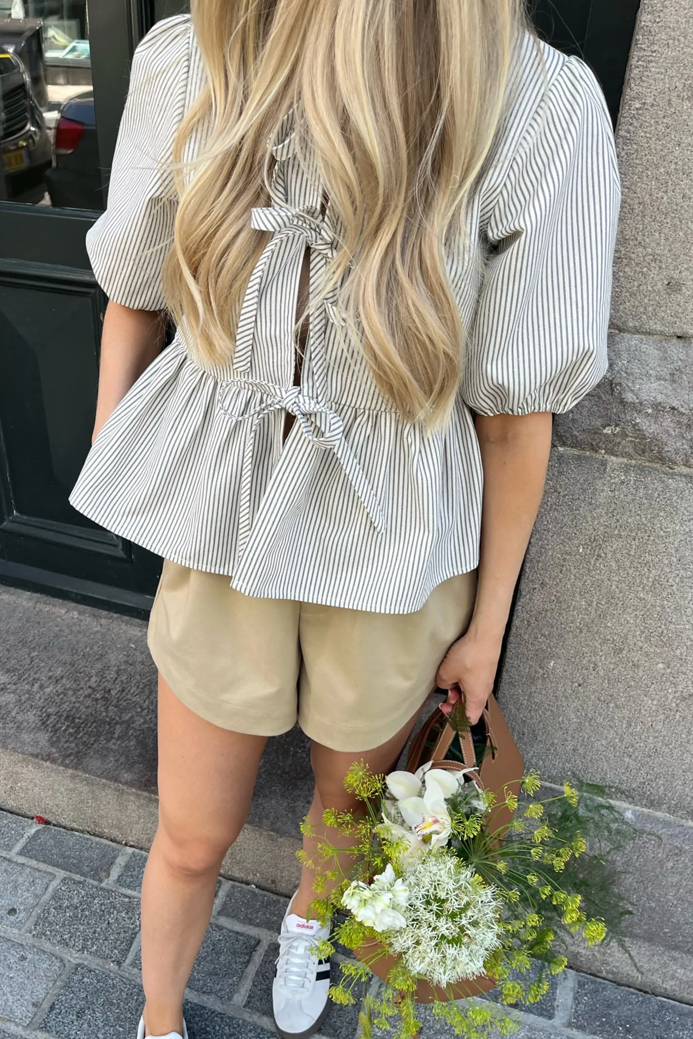 LulaIC Top - Dark Beige Woven Stripe - Image 7