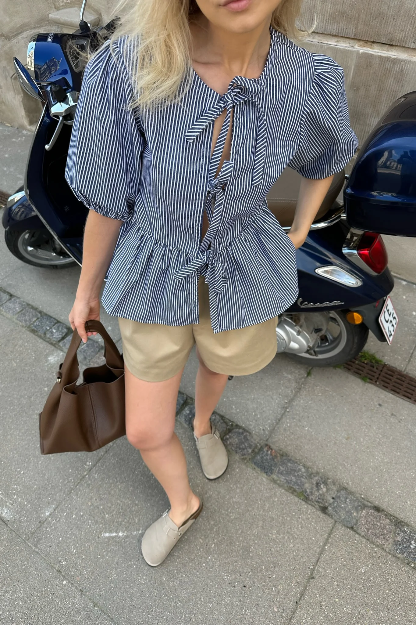 LulaIC Top - Blue Woven Stripe - Image 2