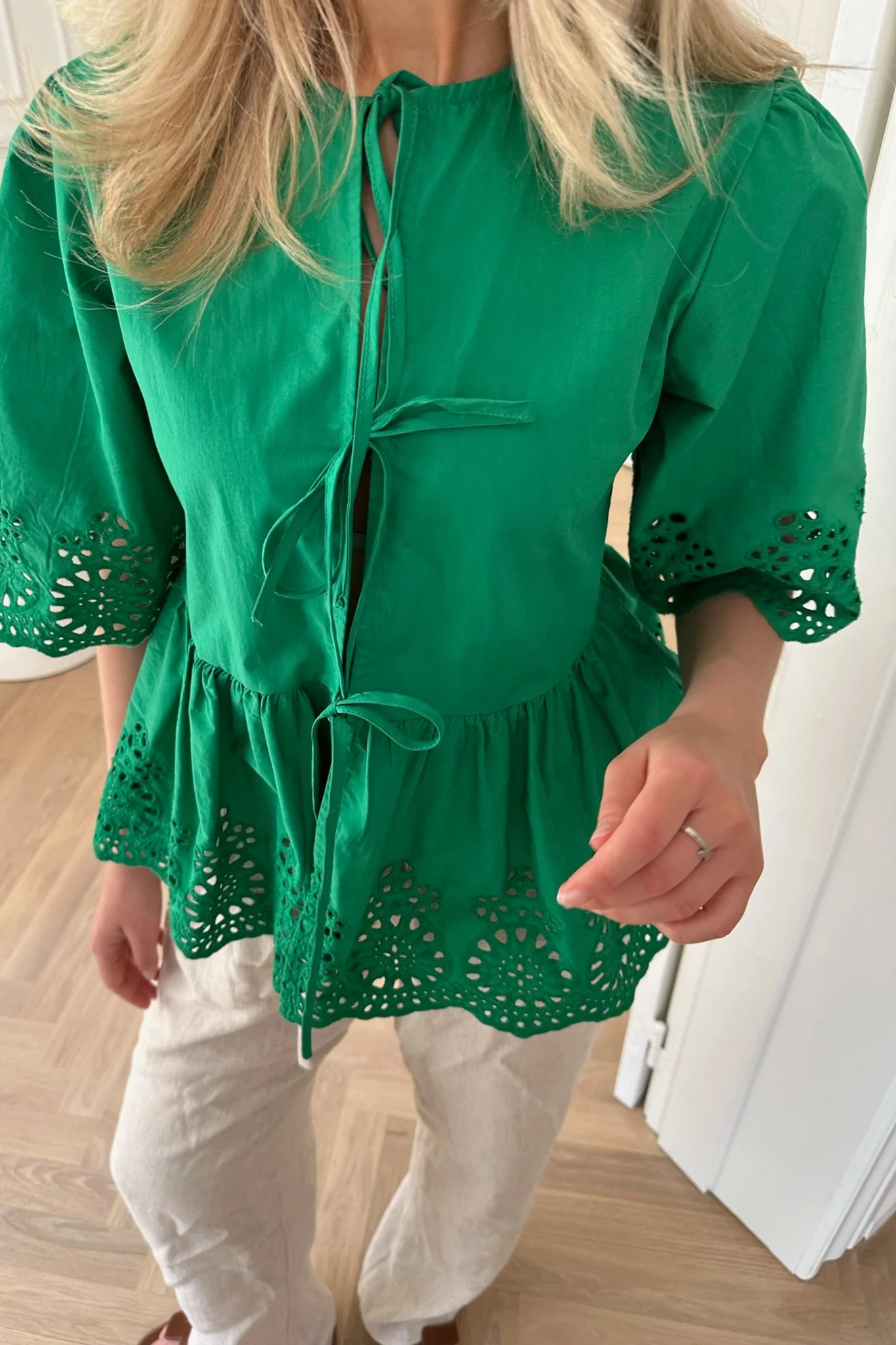 LulaIC Top - Green Embroidery - Image 2