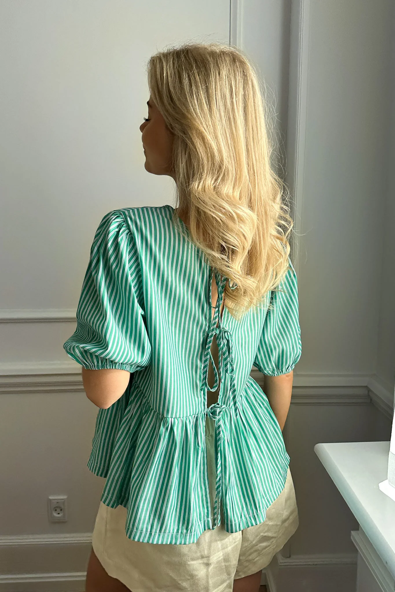 LulaIC Top - Green White Stripes - Image 8