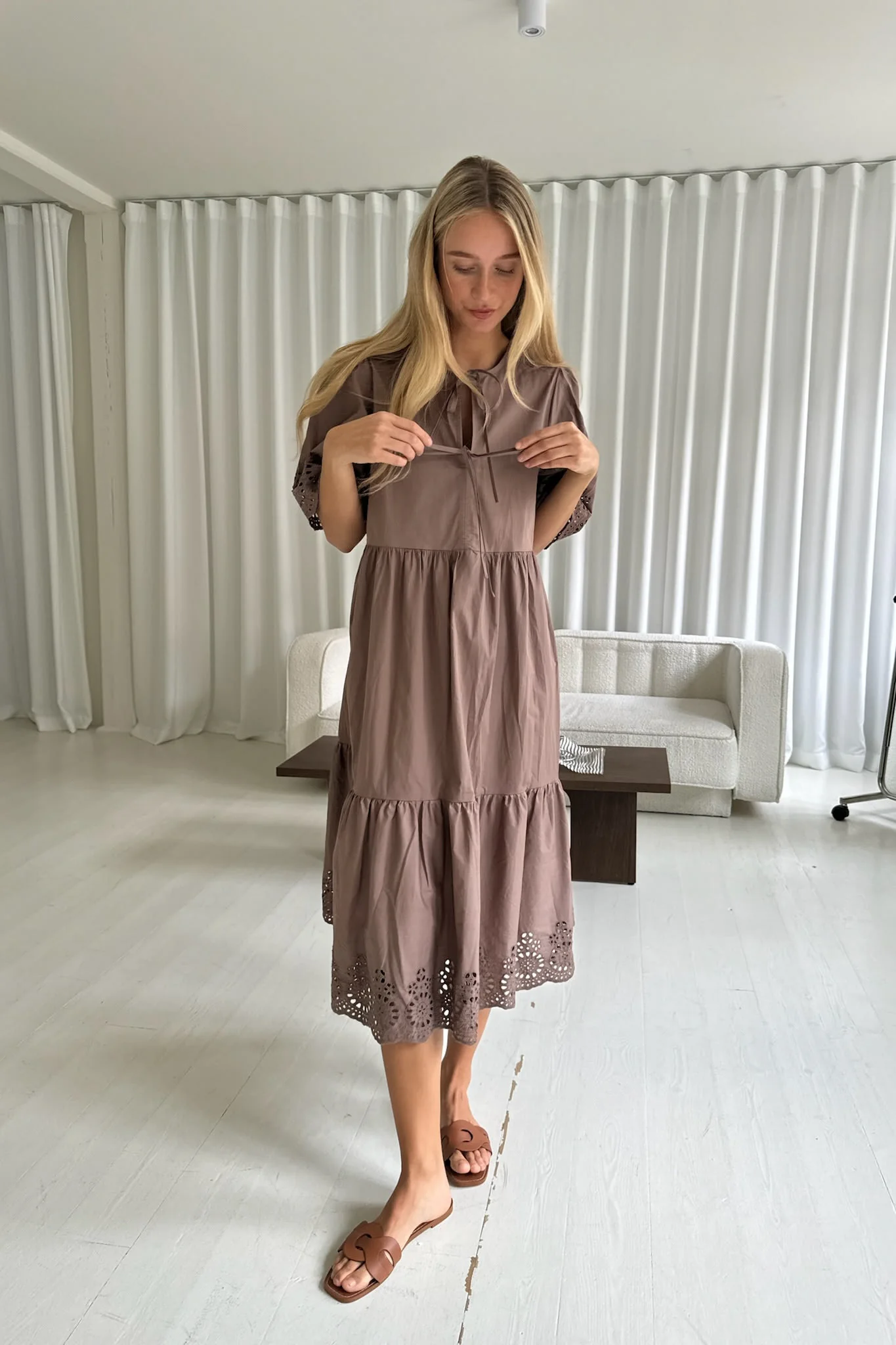 LuluIC Long Dress - Mocca - Image 3