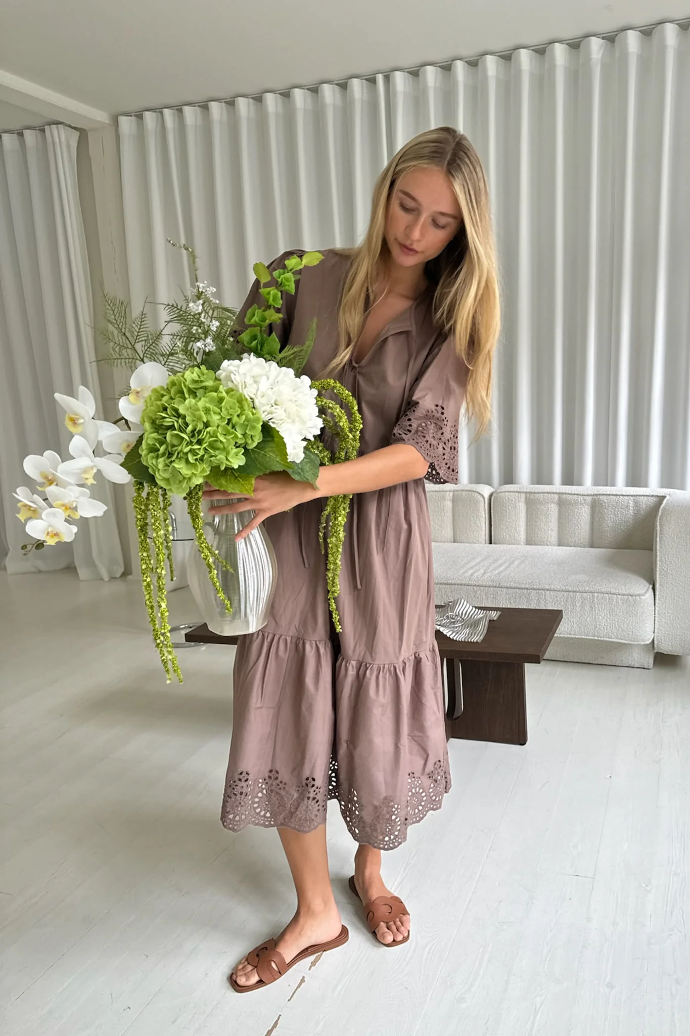 LuluIC Long Dress - Mocca - Image 6