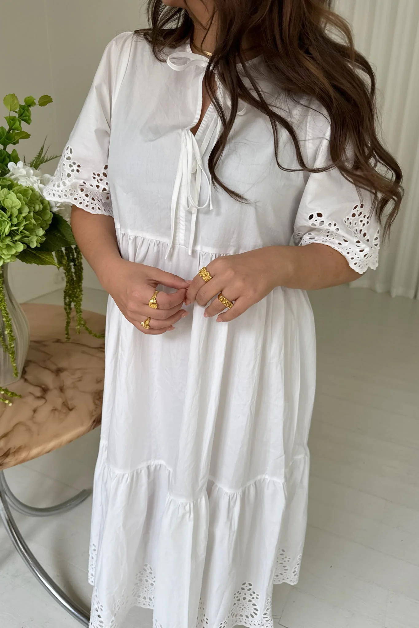 LuluIC Long Dress - White - Image 6