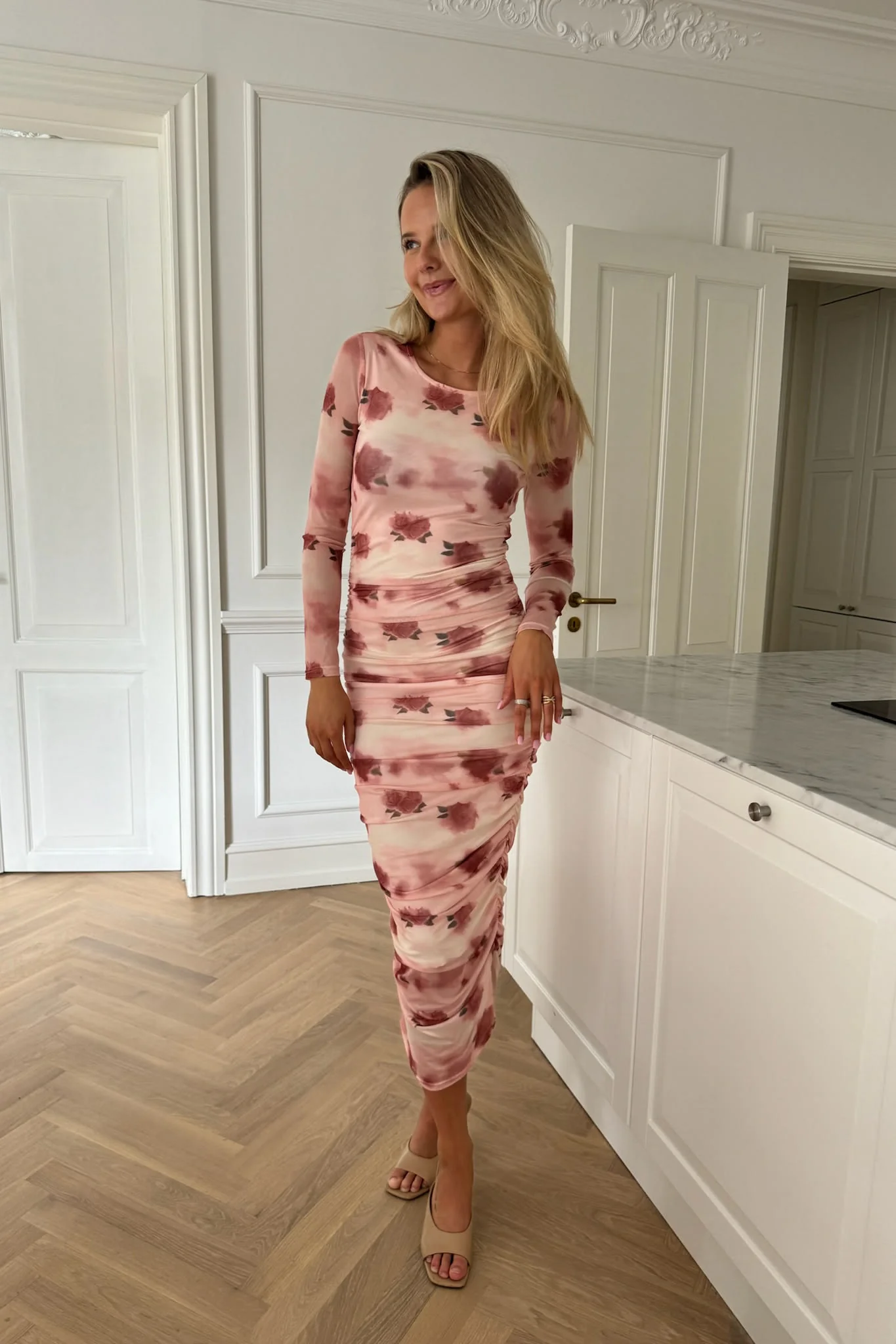 MaiIC Mesh Dress - Rose Print - Image 4