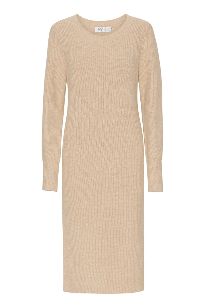 MalinIC Wool Knit Dress - Beige Melange - Image 5