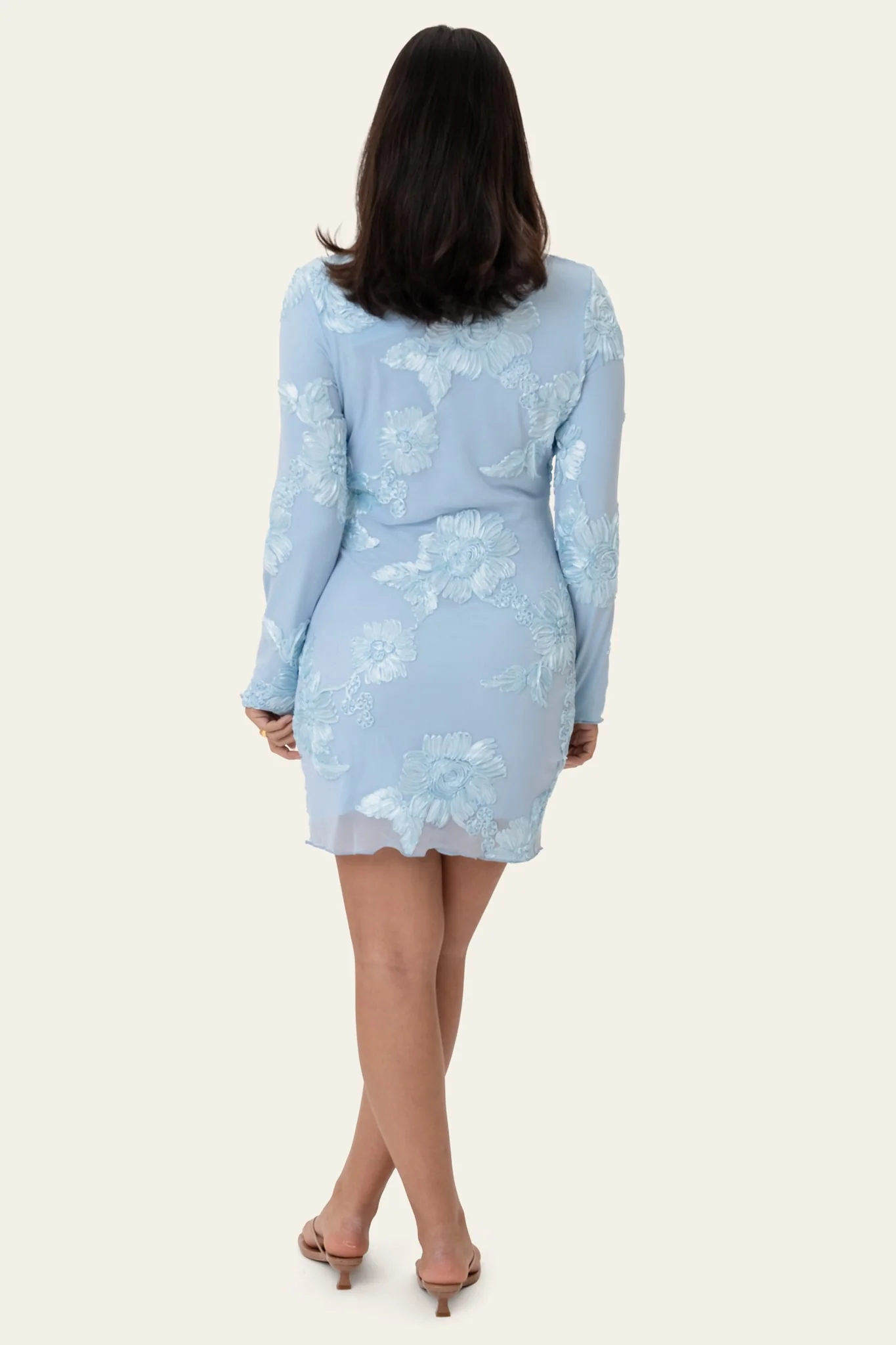 MalouIC Mesh Dress - Blue Flower - Image 4