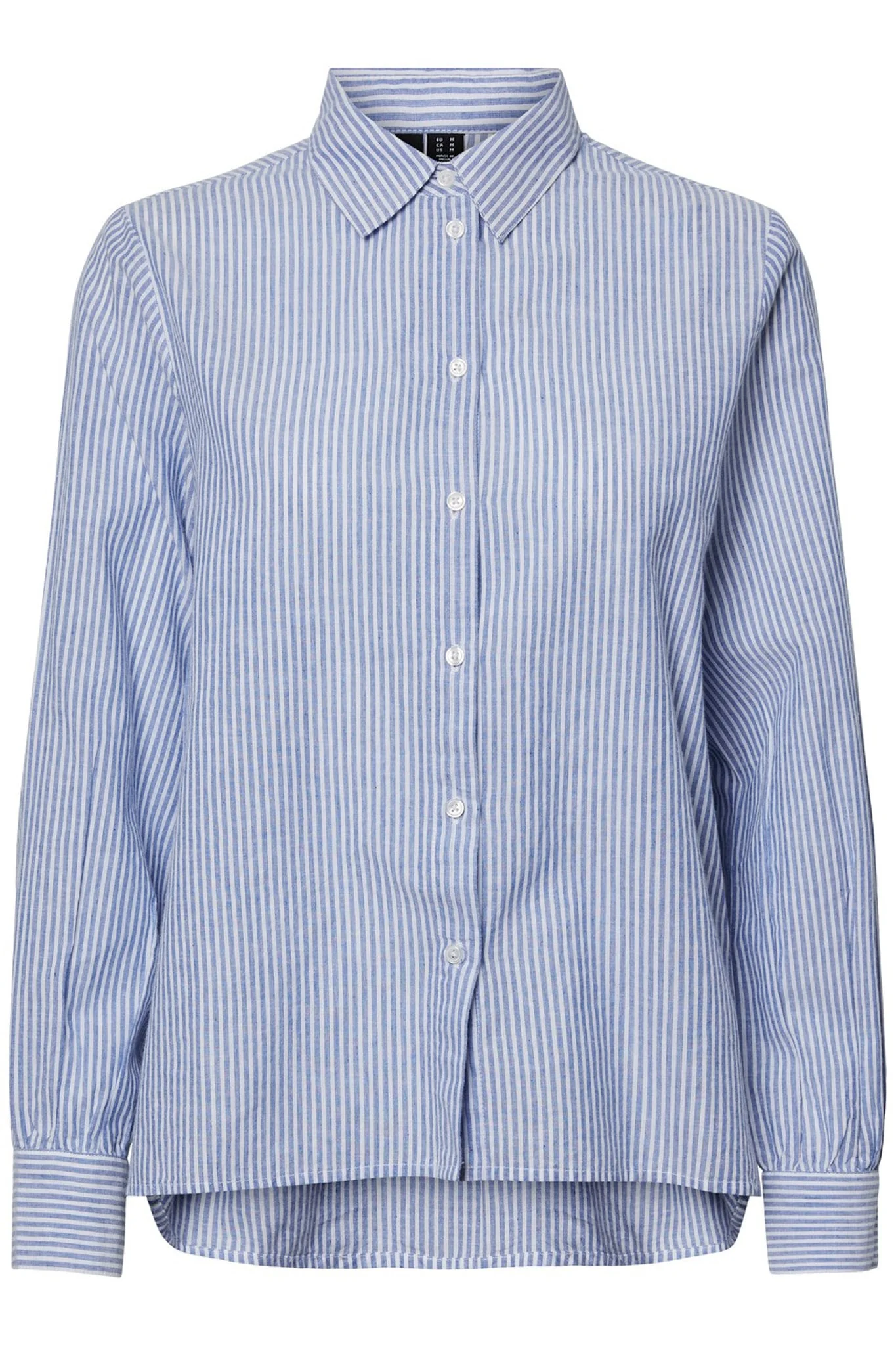 PCMalula LS Loose Shirt - Bright White Blue - Image 8