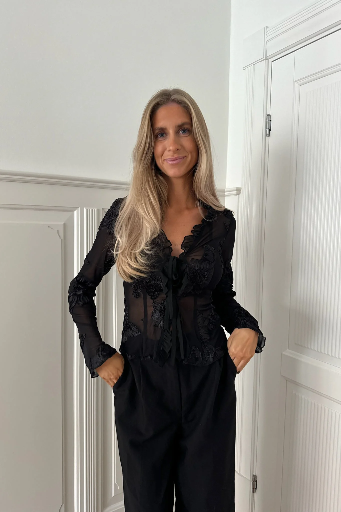 MarlyIC Mesh Top - Black Flower - Image 8