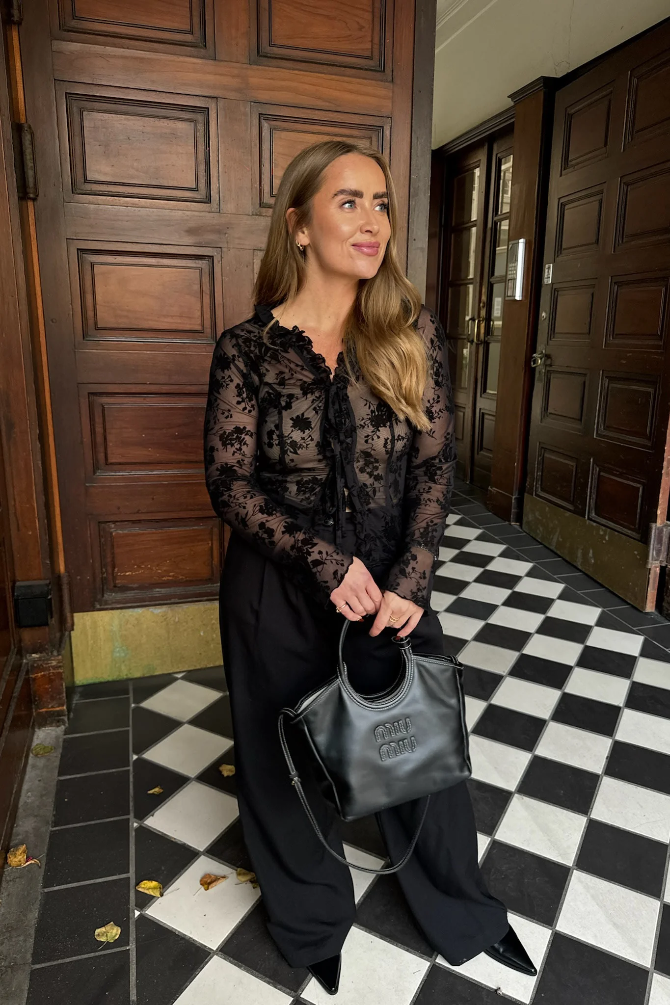 MarlyIC Mesh Top - Black Flower Print - Image 8