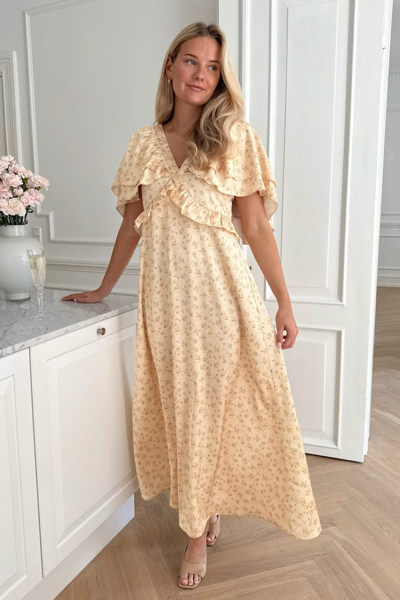 MarthaIC Maxi Dress - Yellow Flower Print - Image 5
