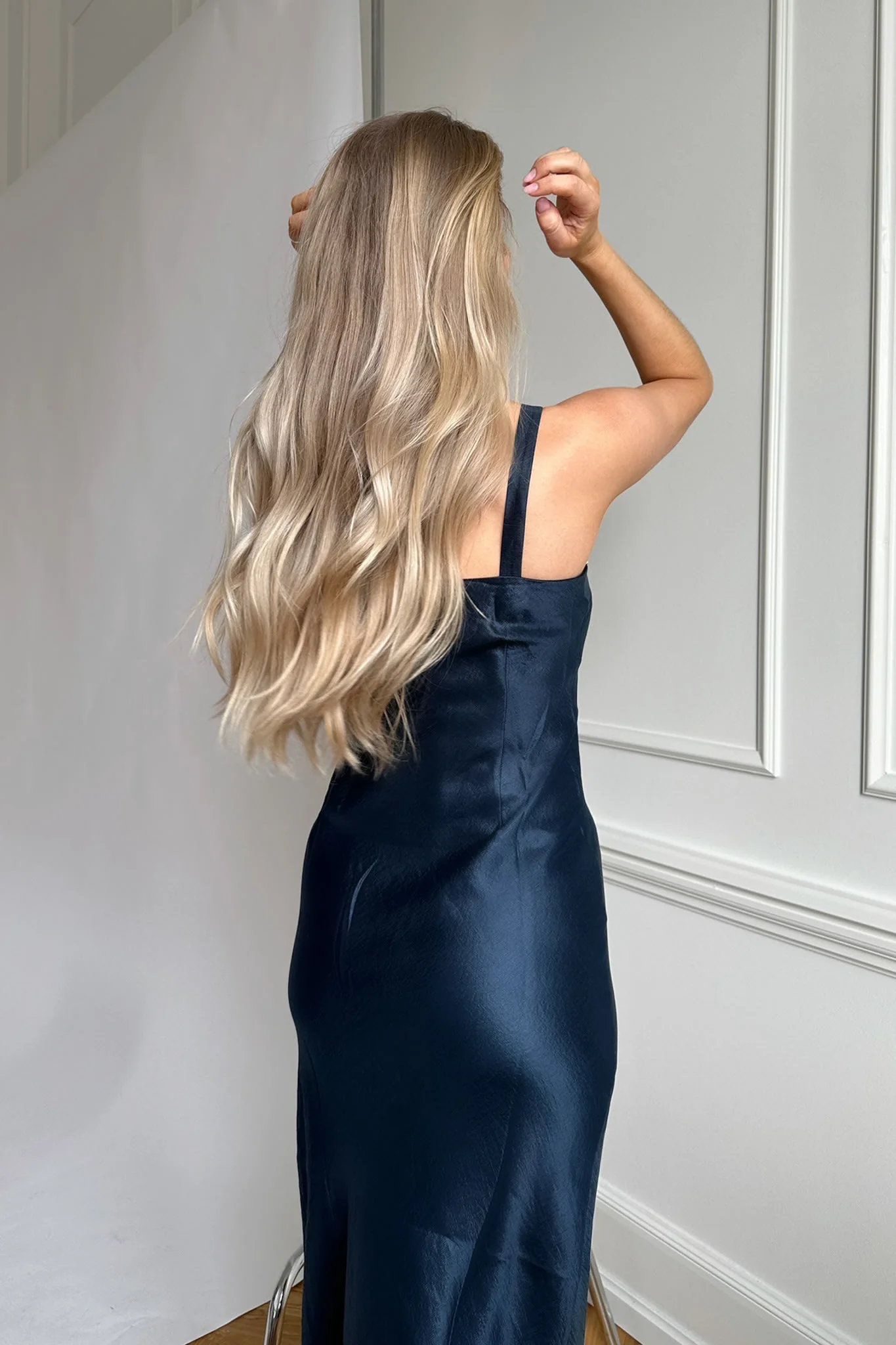 VMMathilde SL Wide Strap Maxi Dress - Navy Blazer - Image 6