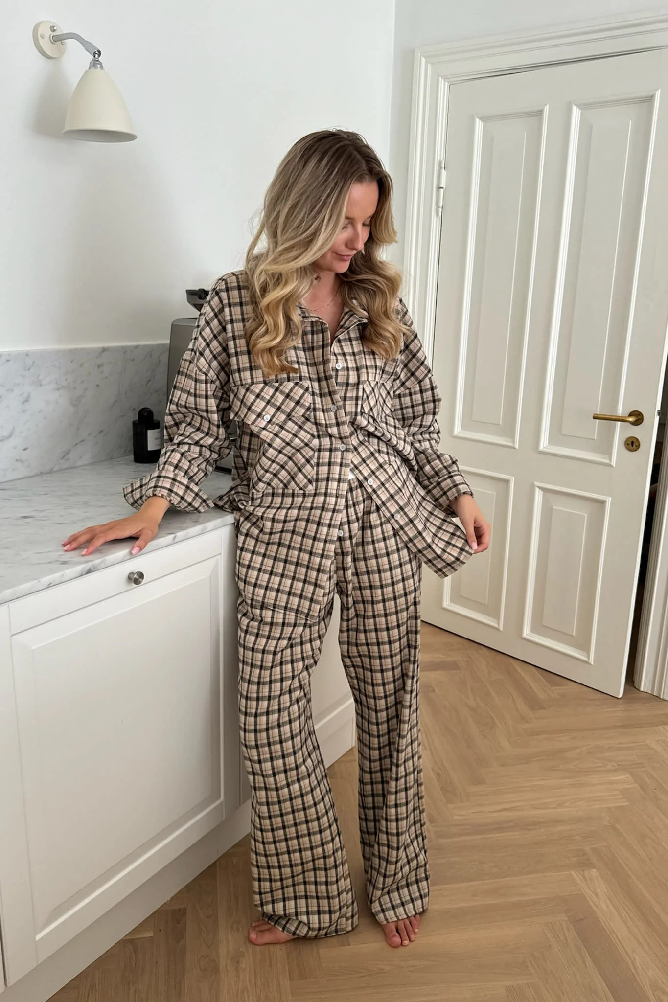 MayaIC Pants - Beige Black Checks - Image 10