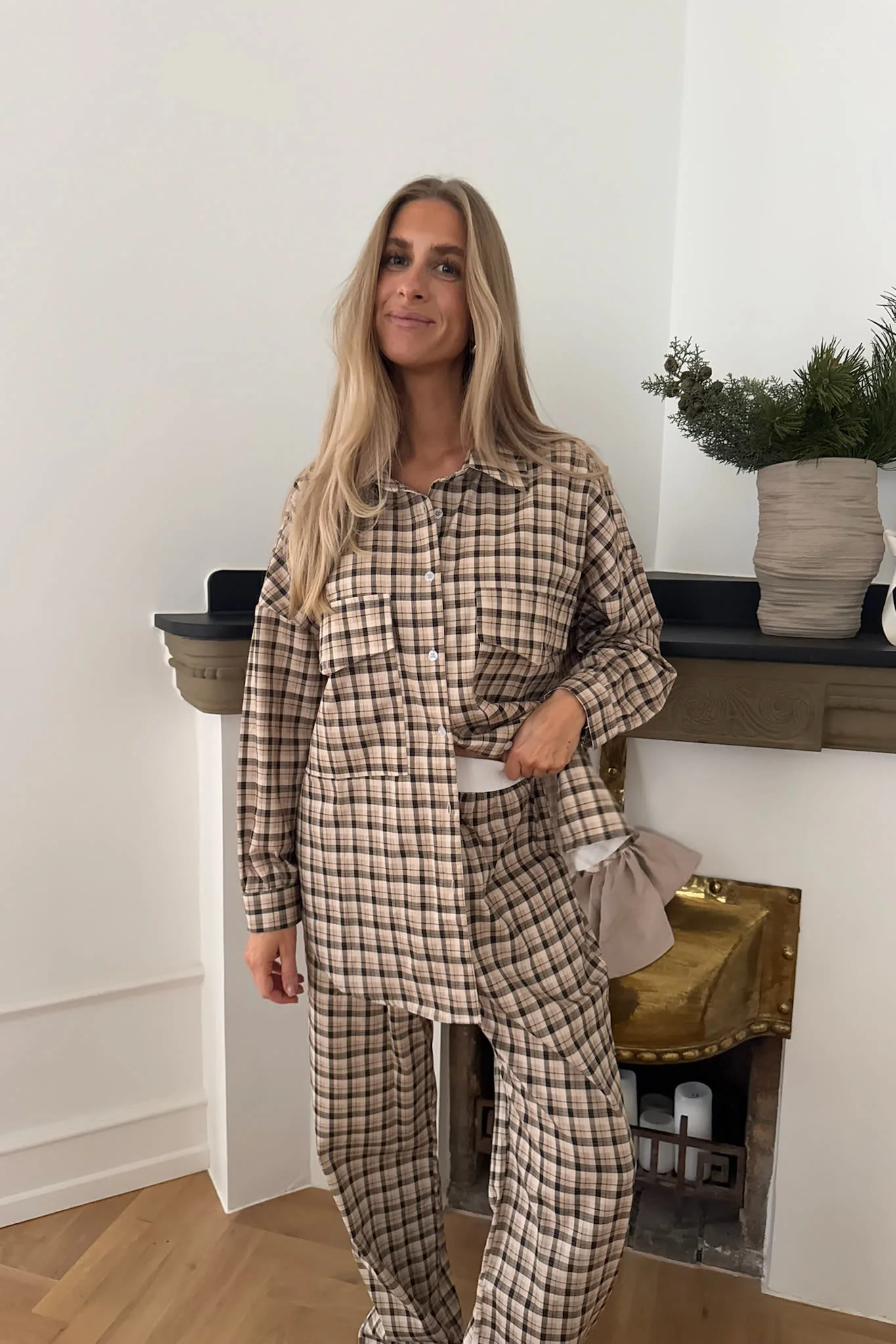 MayaIC Pants - Beige Black Checks - Image 5