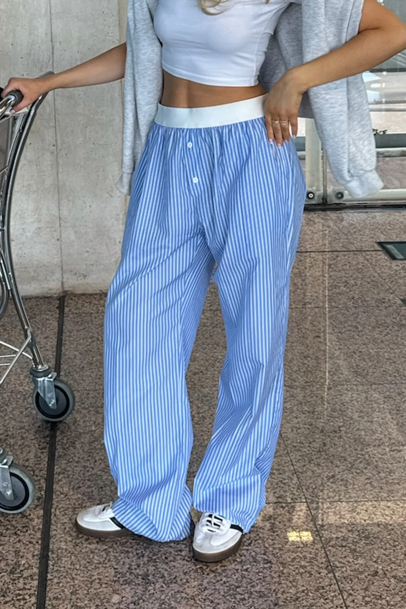 MayaIC Pants - Blue White Stripes - Image 2
