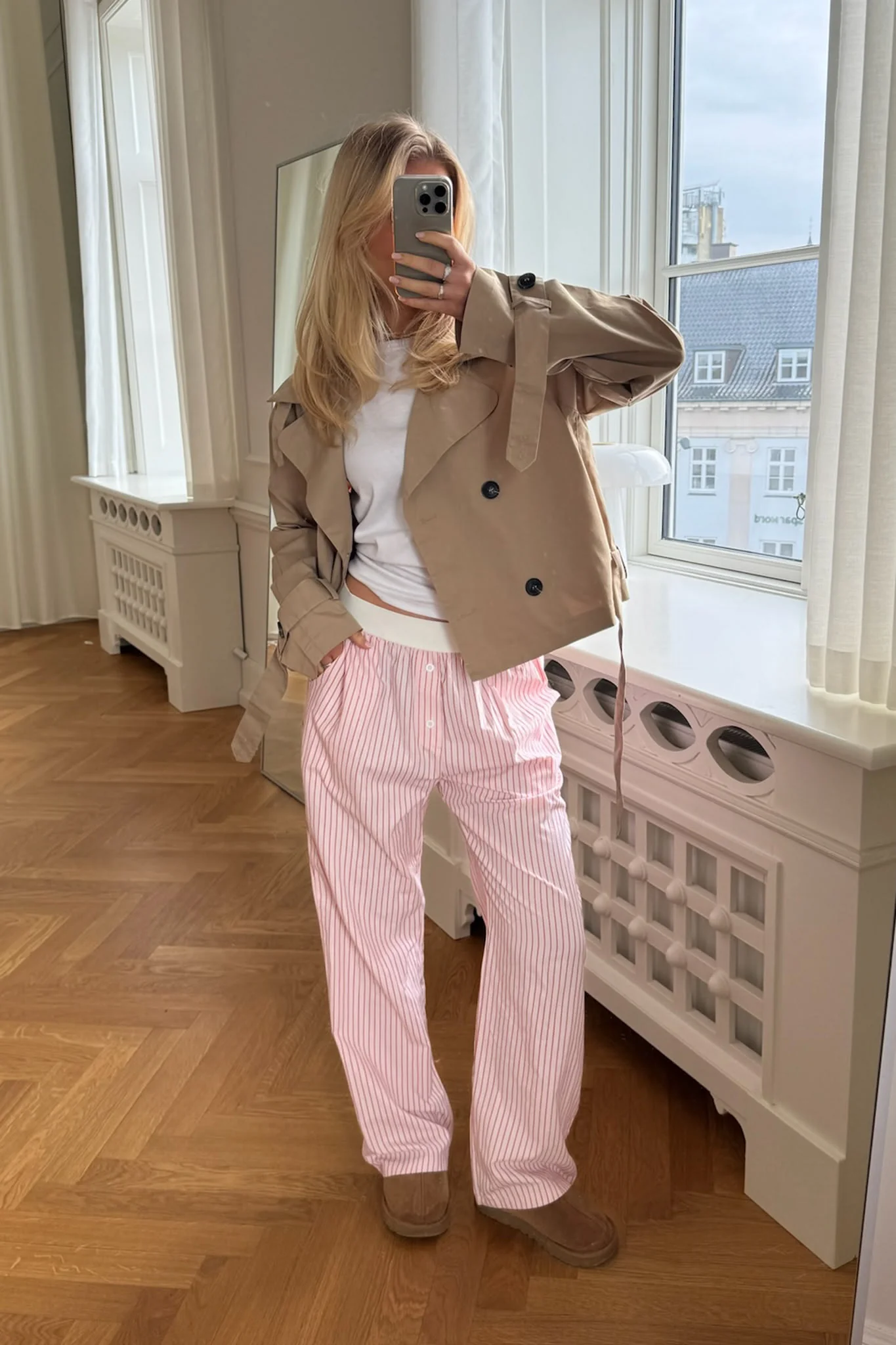 MayaIC Pants - Light Pink Red Stripes - Image 3
