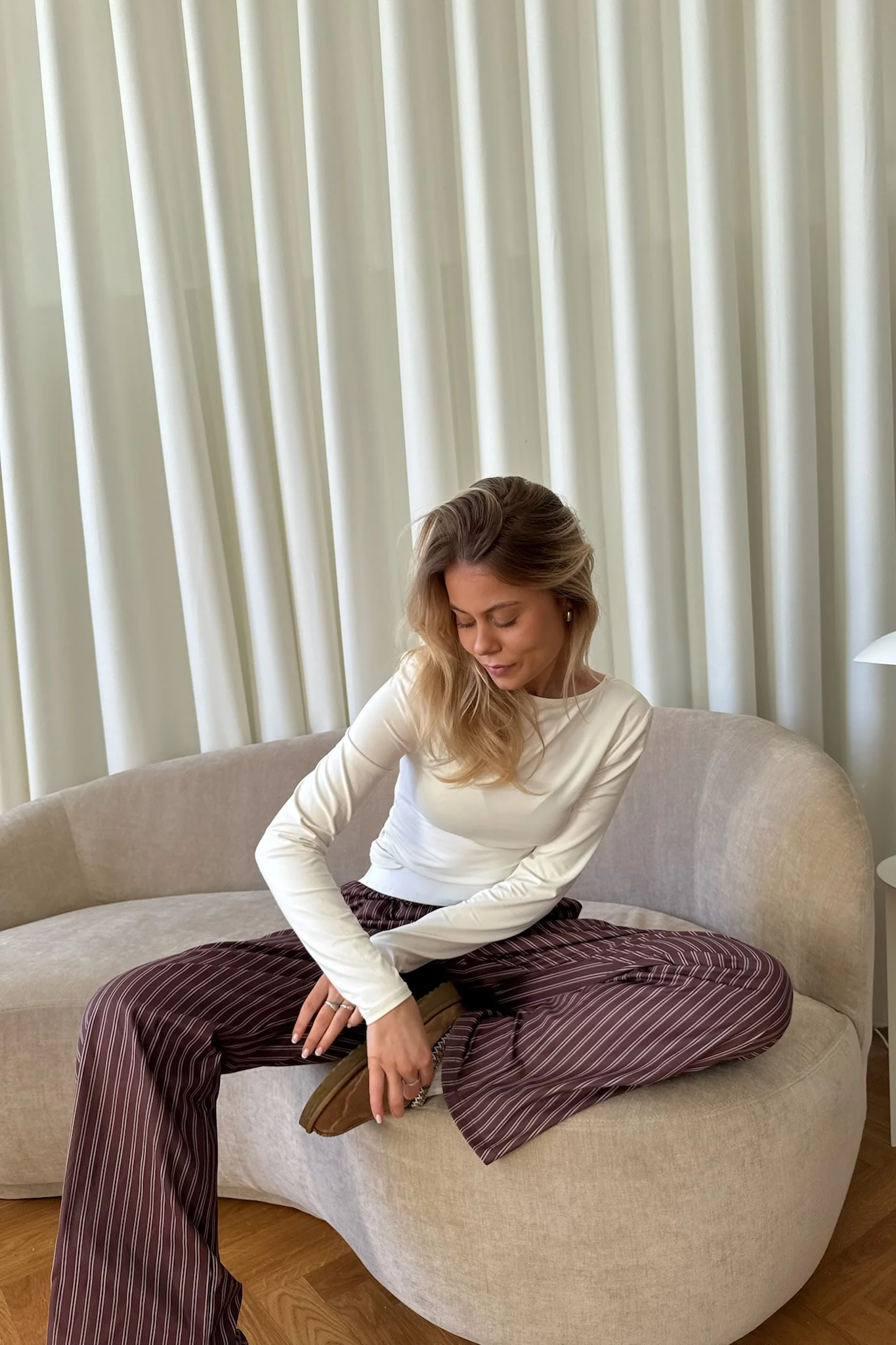 MayaIC Pants - Dark Brown White Stripes - Image 5
