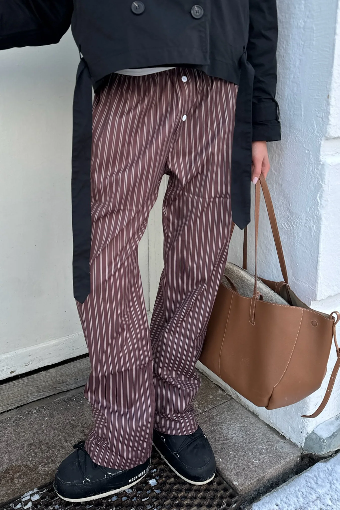 MayaIC Pants - Dark Brown White Stripes - Image 6