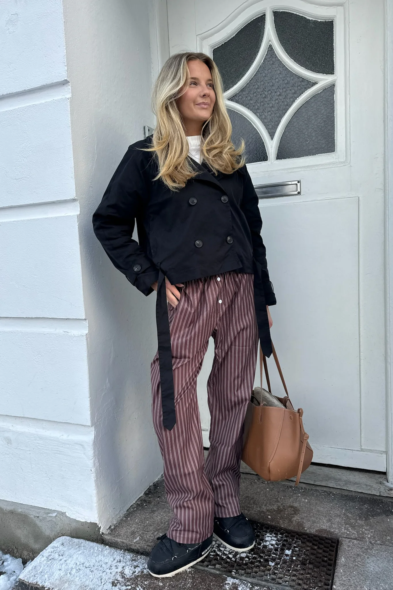 MayaIC Pants - Dark Brown White Stripes - Image 7