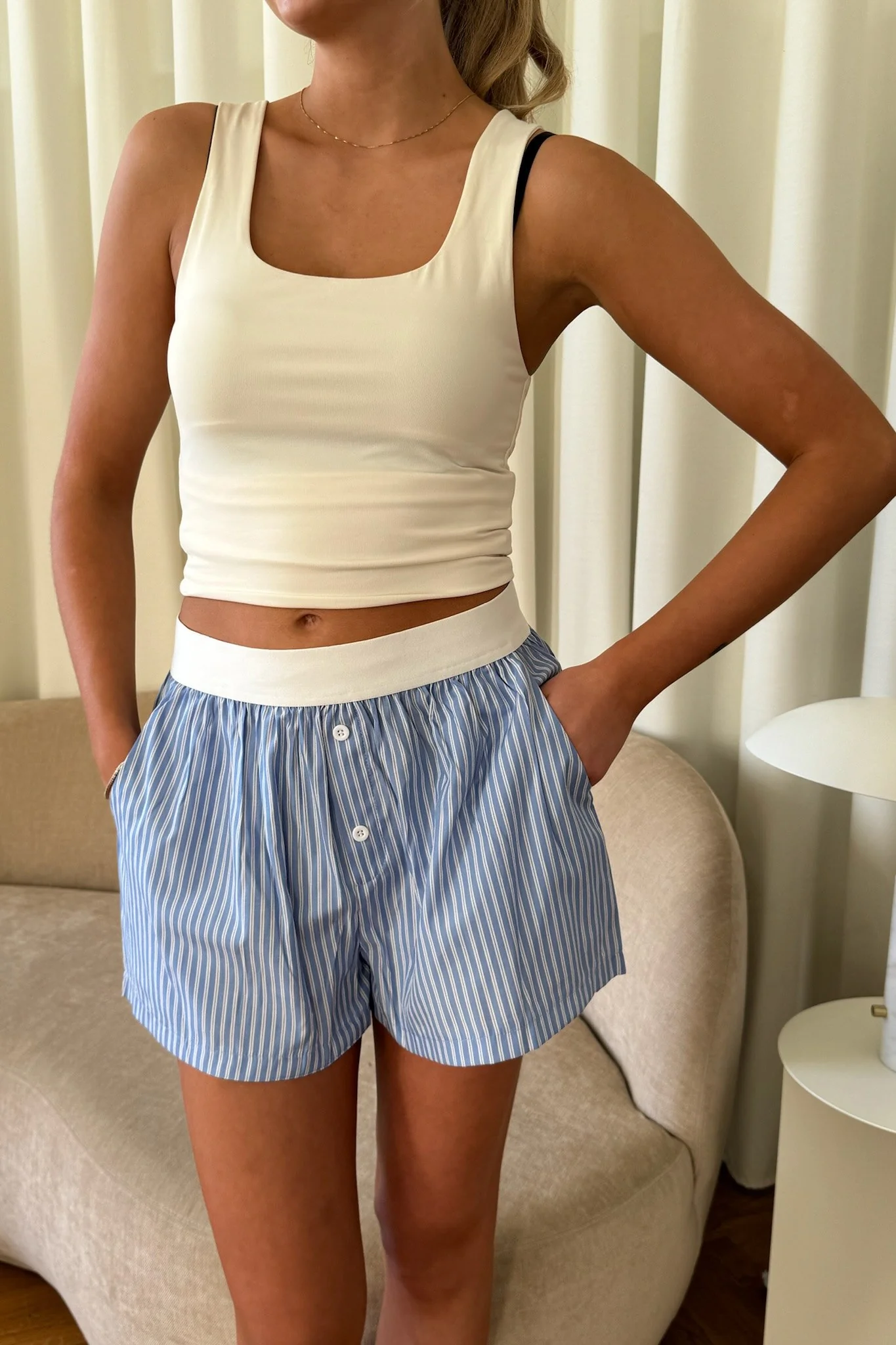 MayaIC Shorts - Blue White Stripes - Image 7