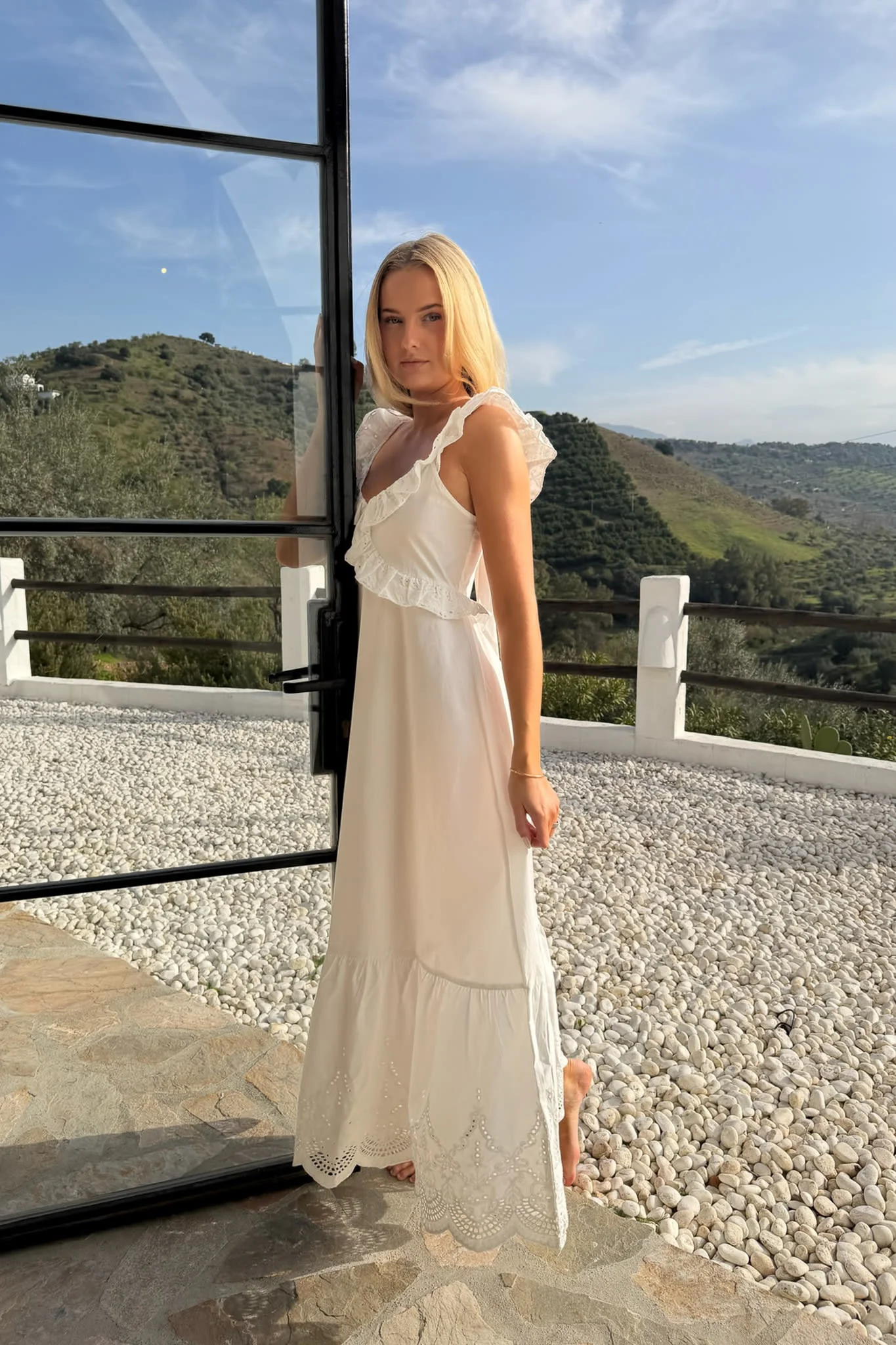 MelbaIC Dress - White Embroidery - Image 2