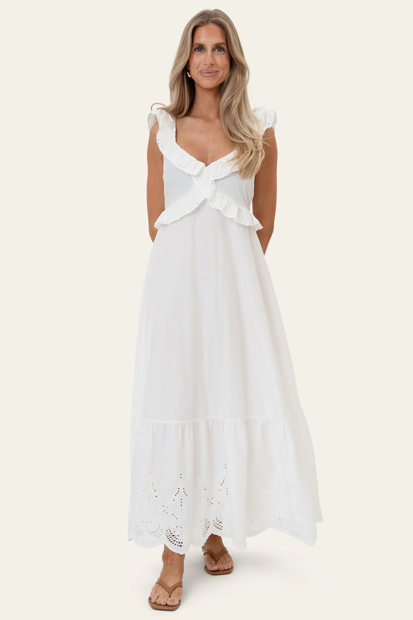 MelbaIC Dress - White Embroidery - Image 3
