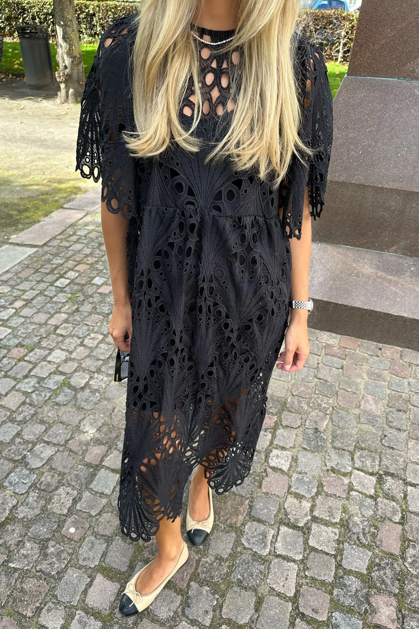 MeliaIC Midi Lace Dress - Black - Image 9