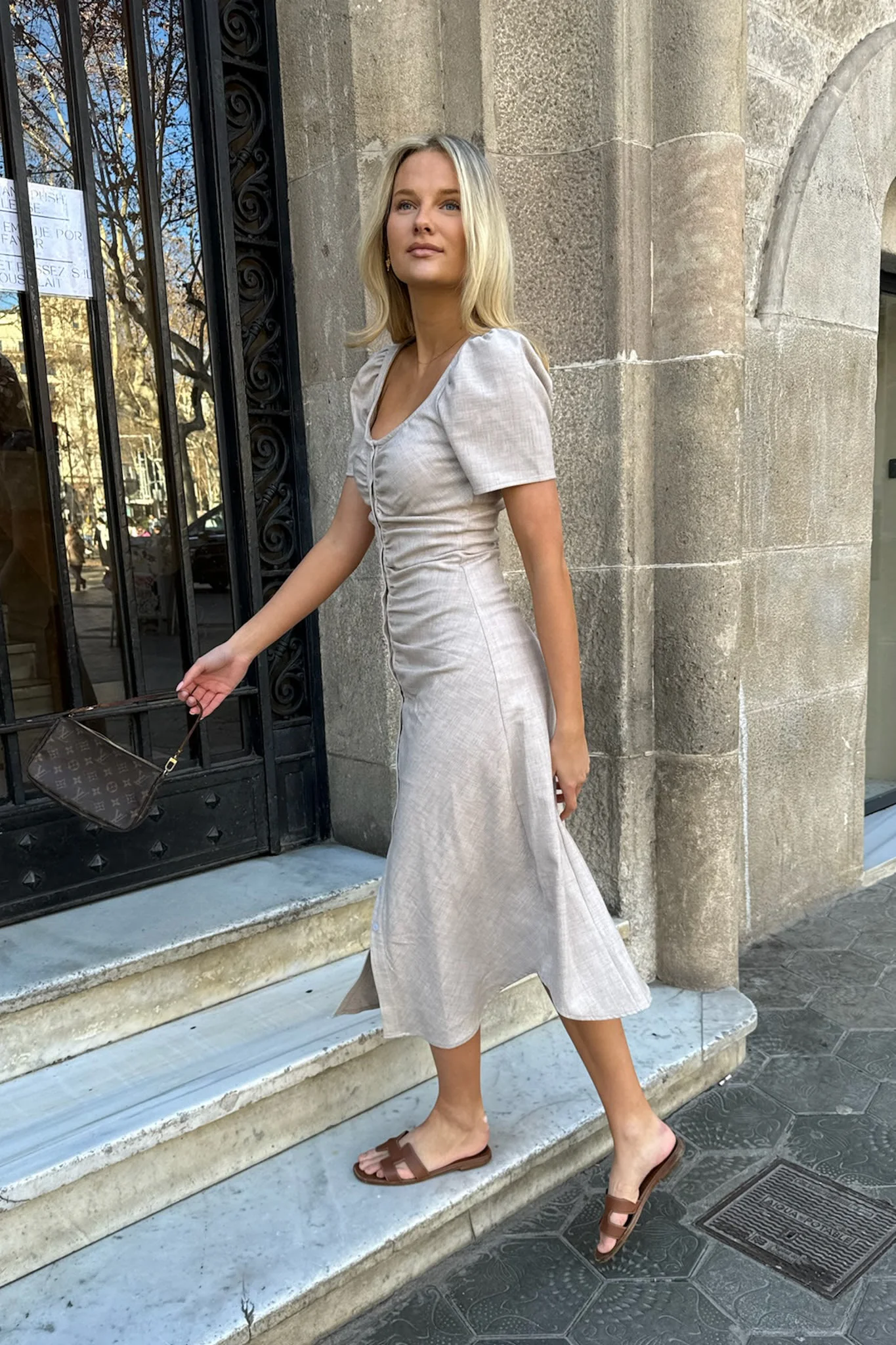 MerleIC Long Dress - Beige - Image 3