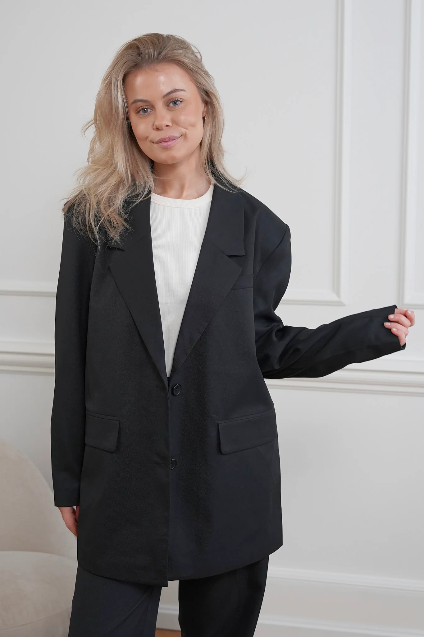 NMMilla LS Blazer - Black - Image 2