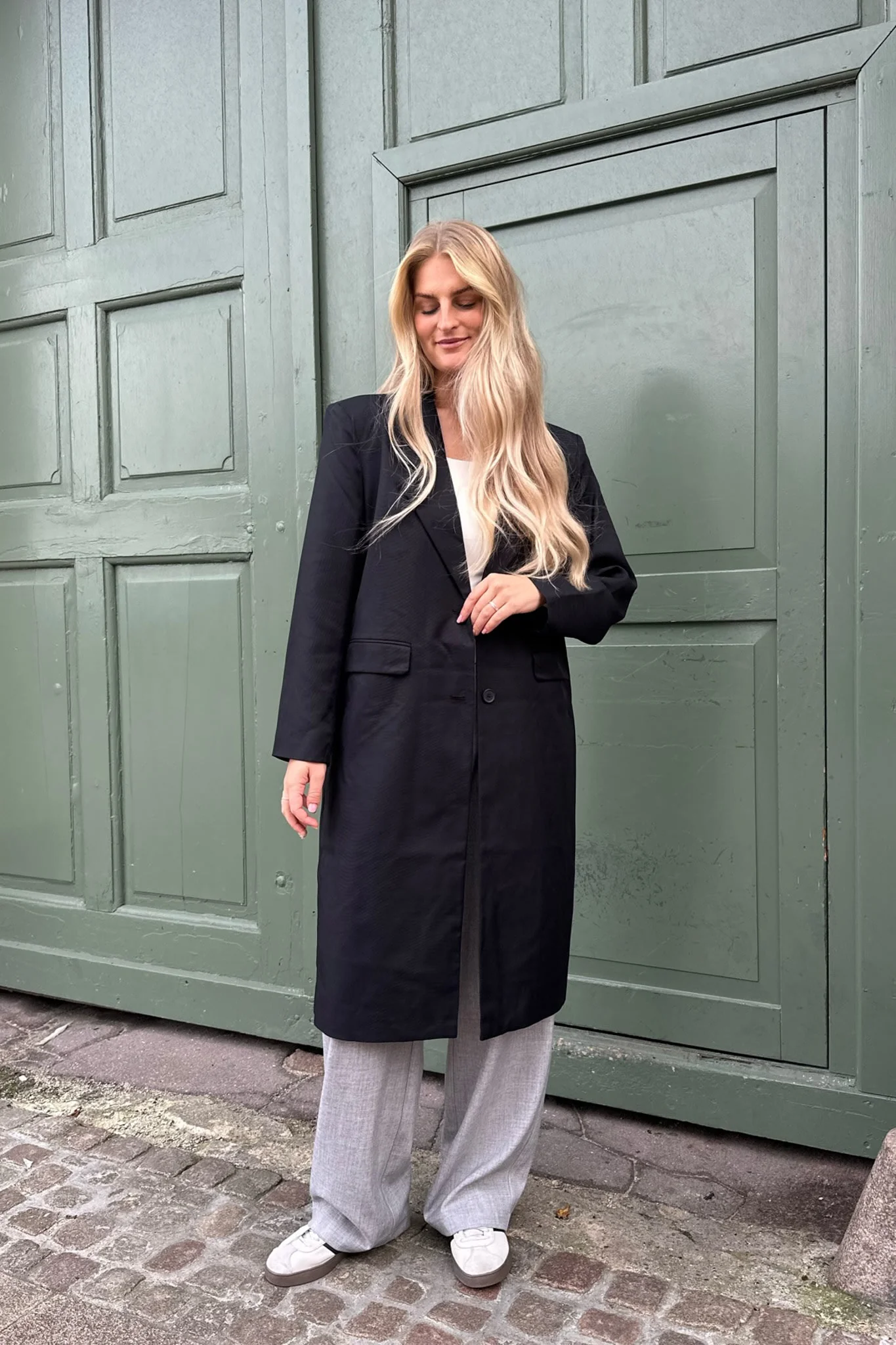 NMMilla LS Xlong Blazer - Black - Image 3