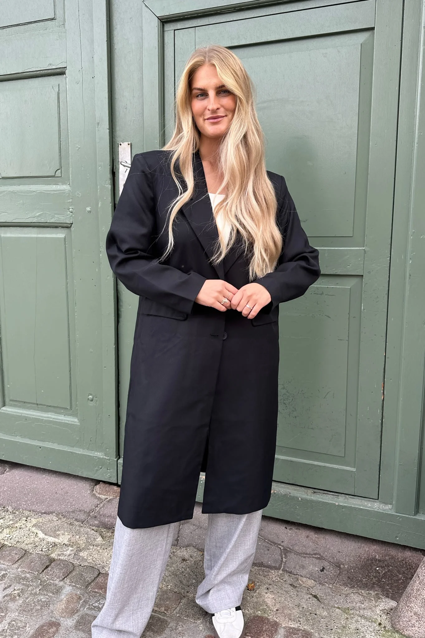 NMMilla LS Xlong Blazer - Black - Image 4