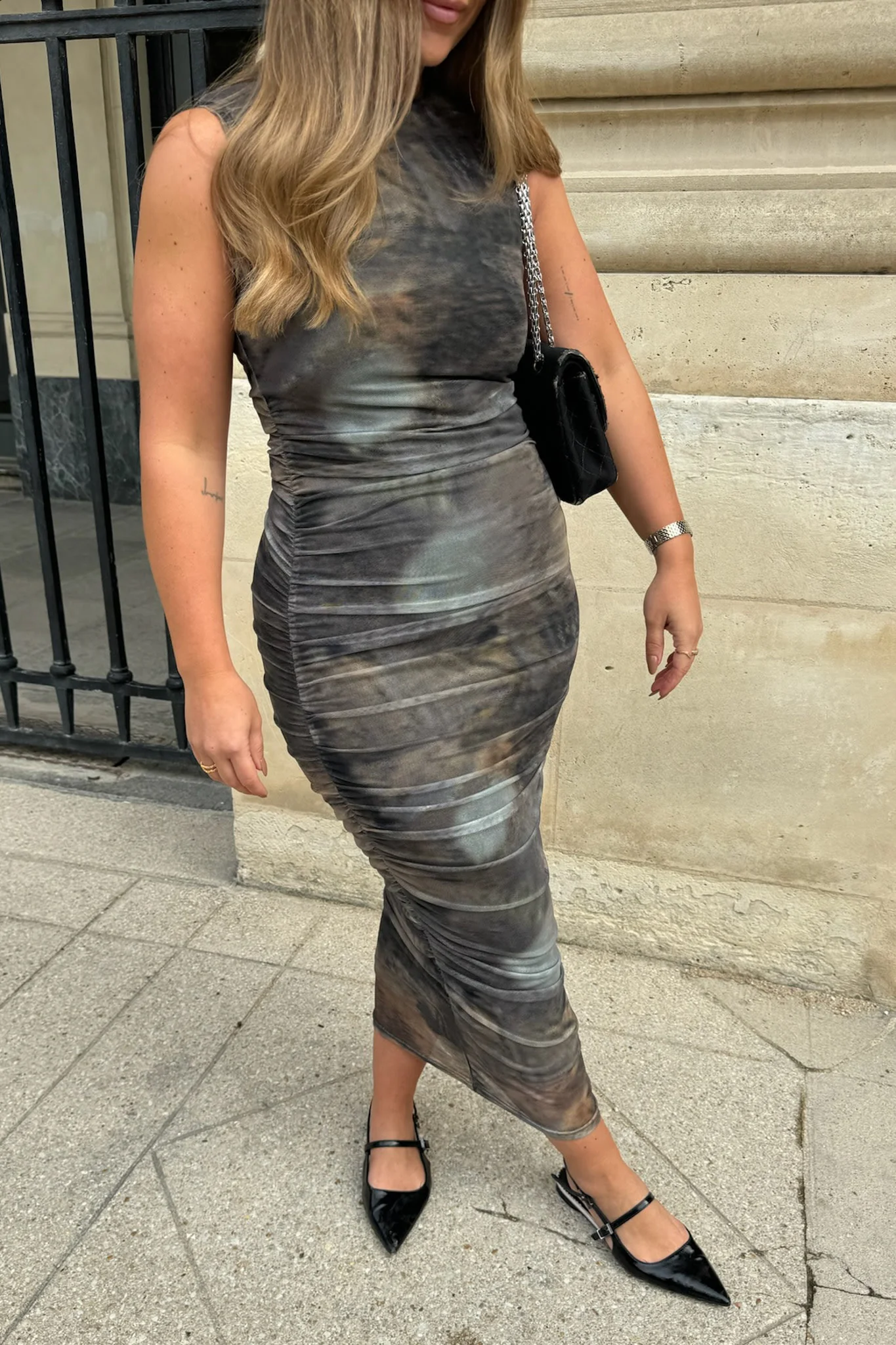 MiraIC Mesh Dress - Dusty Earth - Image 4