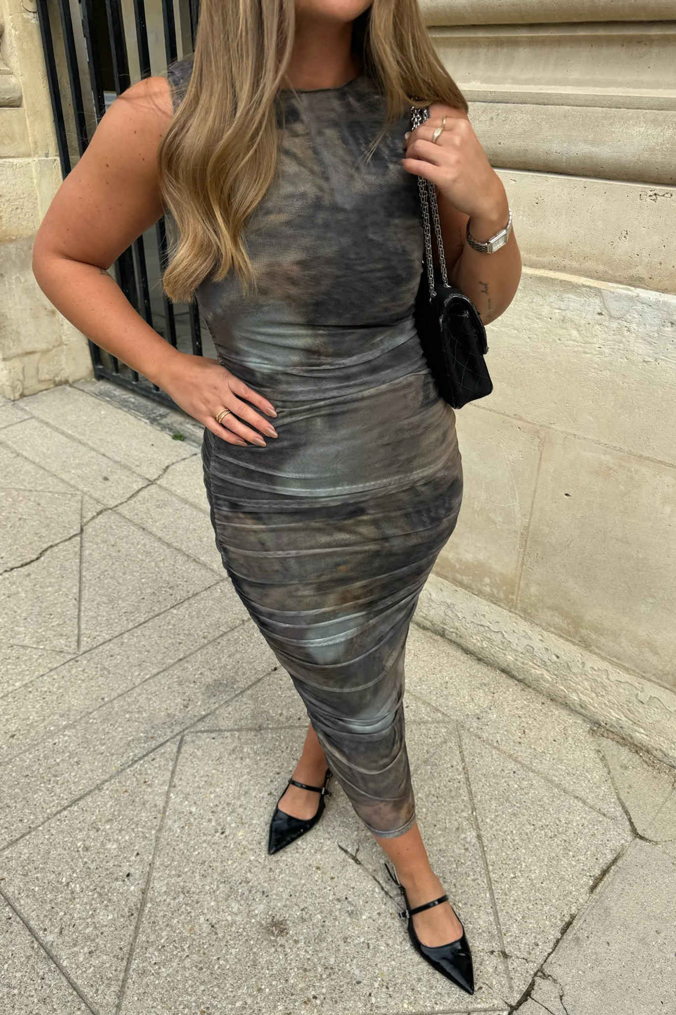 MiraIC Mesh Dress - Dusty Earth - Image 6