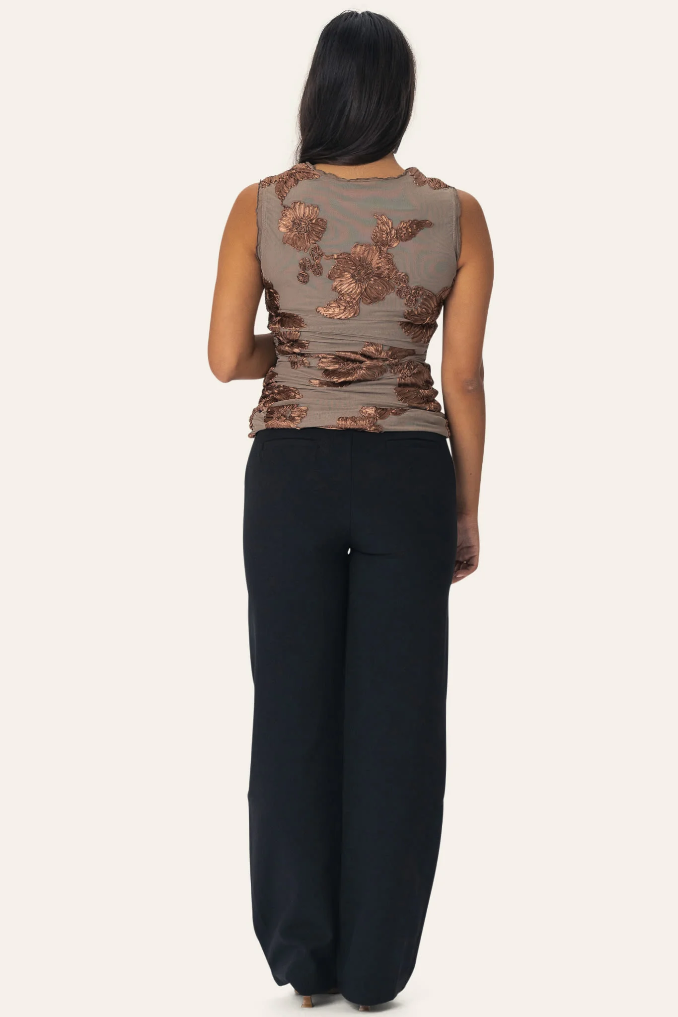 MiraIC Mesh Top - Mocca Flower - Image 4