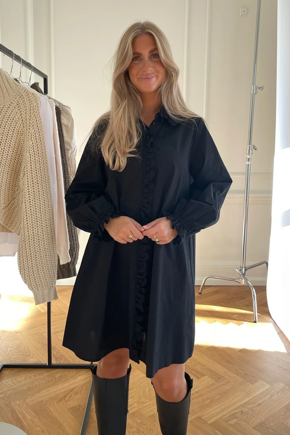 MirelleIC Dress - Black Embroidery - Image 2