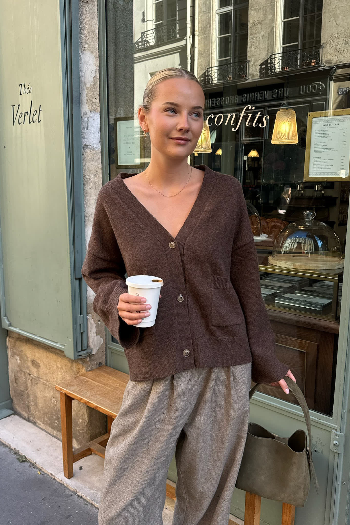 MollyIC Cardigan - Dark Brown - Image 5