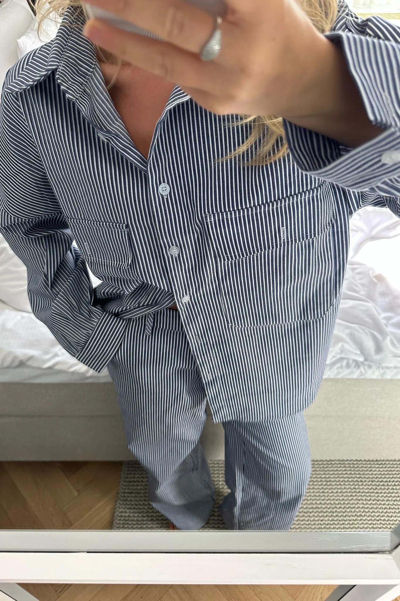 NannaIC Pants - Blue Woven Stripe - Image 8