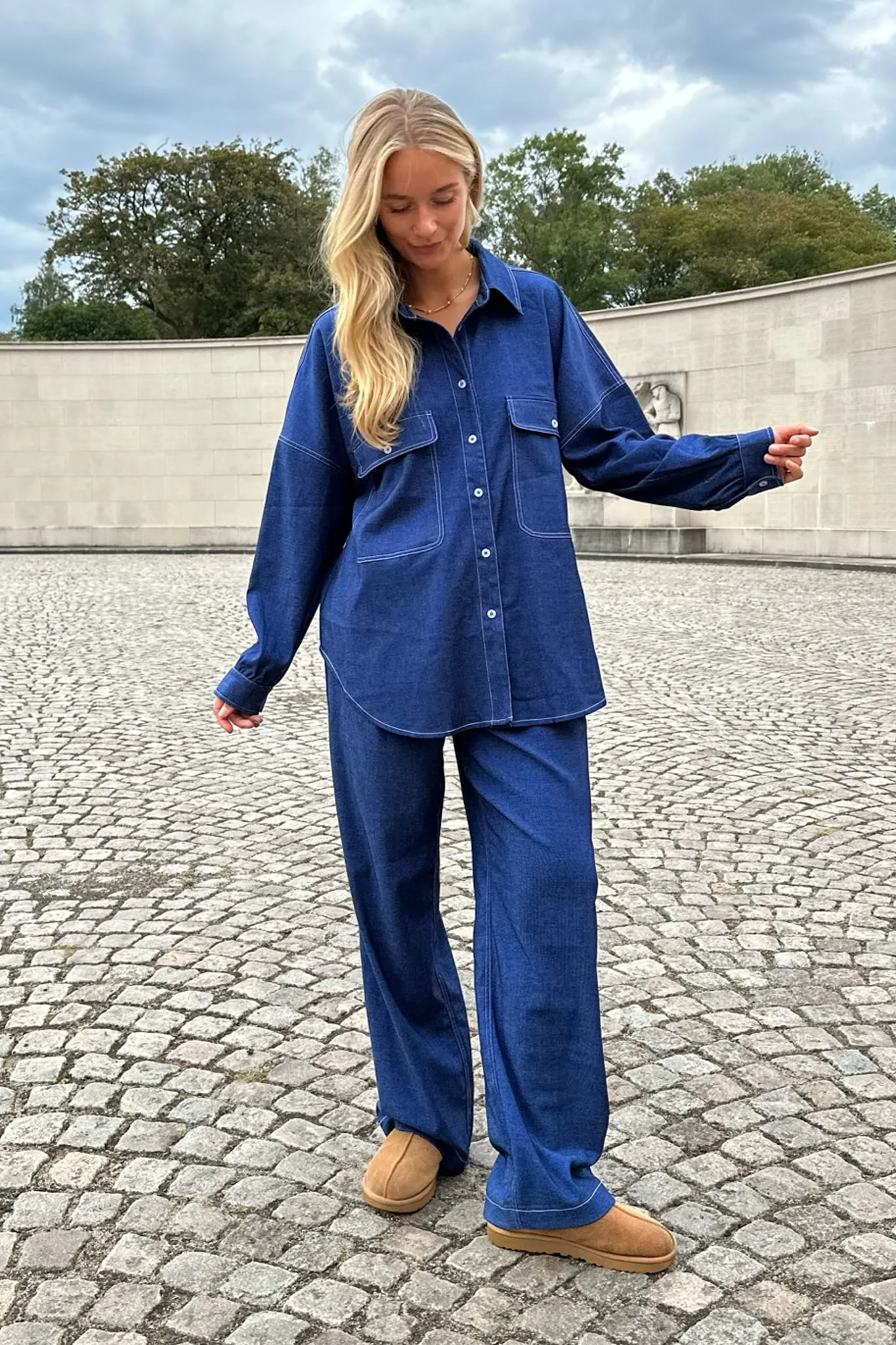 NannaIC Oversized Shirt - Denim Blue - Image 4