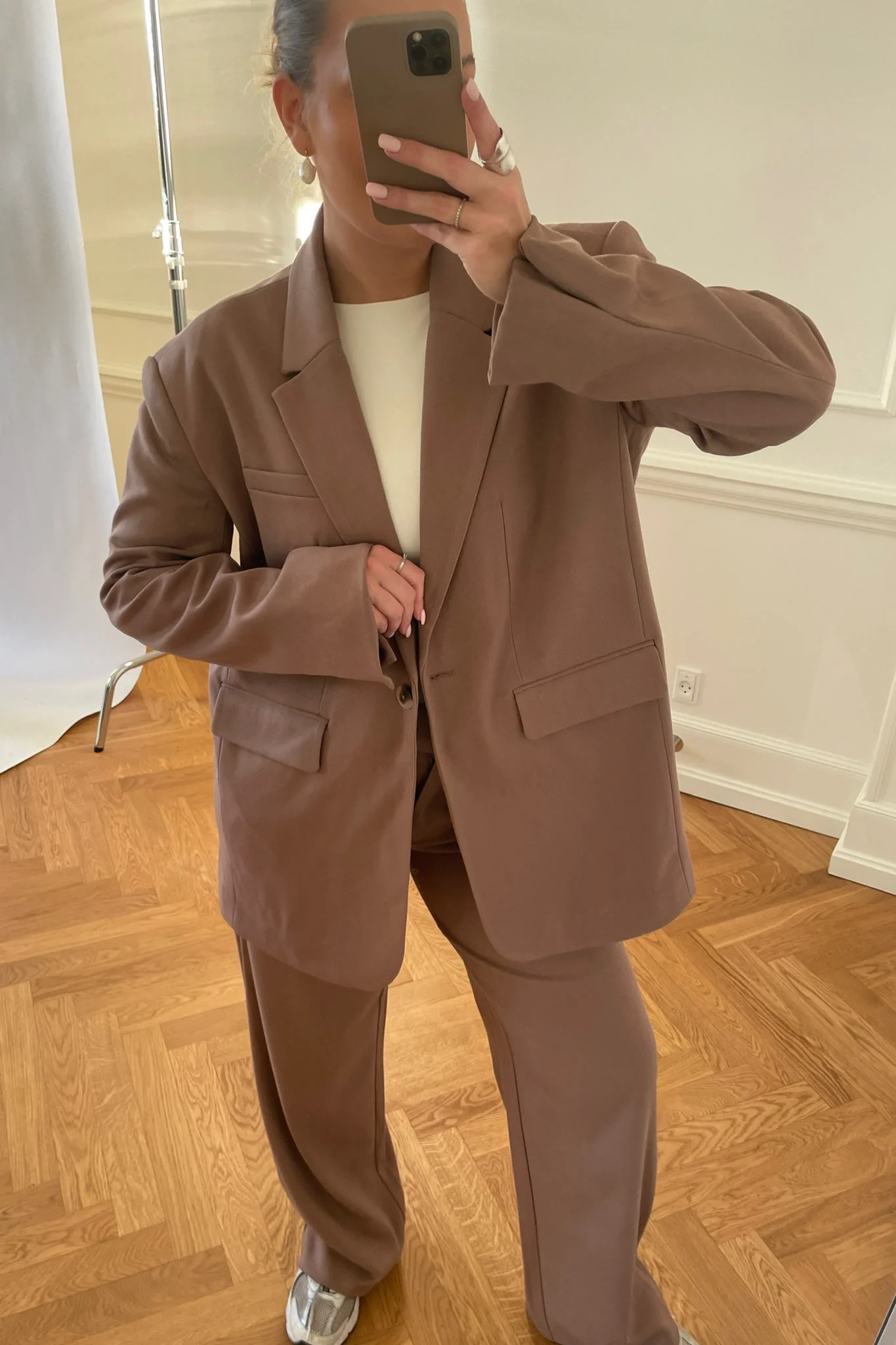 SNNaomi LS Oversize Blazer - Caribou - Image 5