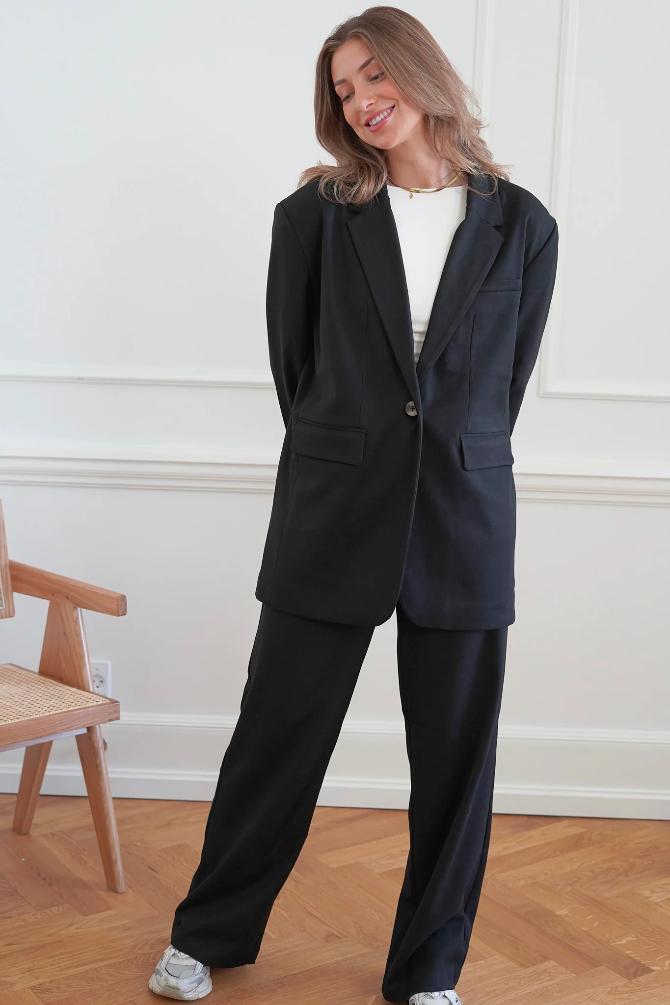 SNNaomi LS Oversize Blazer - Black - Image 4