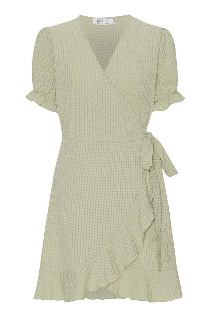 NaomiIC Dress - Bubble Check Sage - Image 4