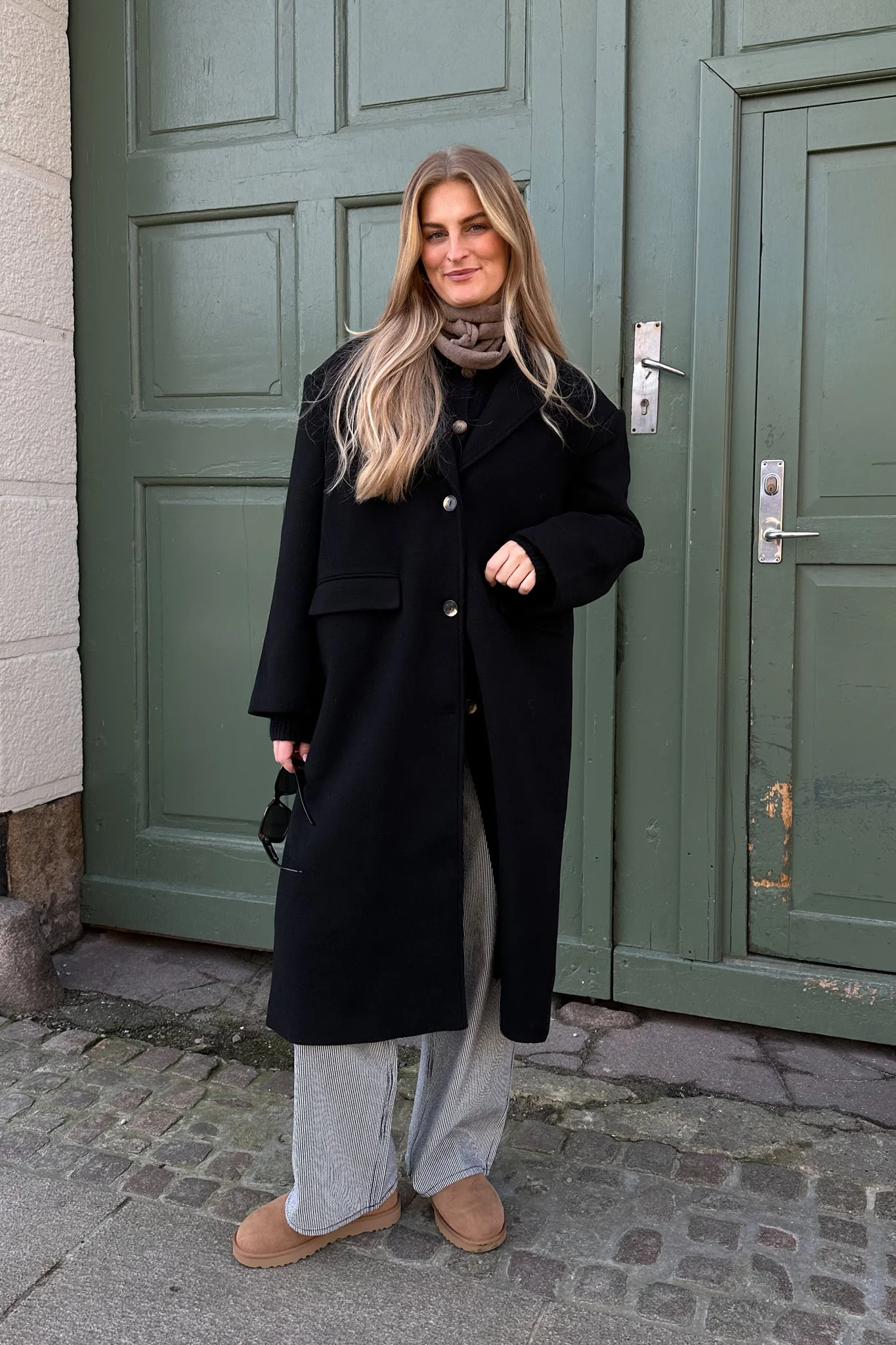 SNNaomi LS Oversize Wool Coat - Black - Image 3