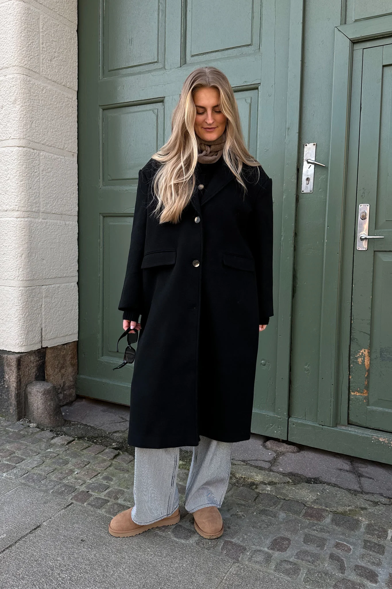 SNNaomi LS Oversize Wool Coat - Black - Image 5
