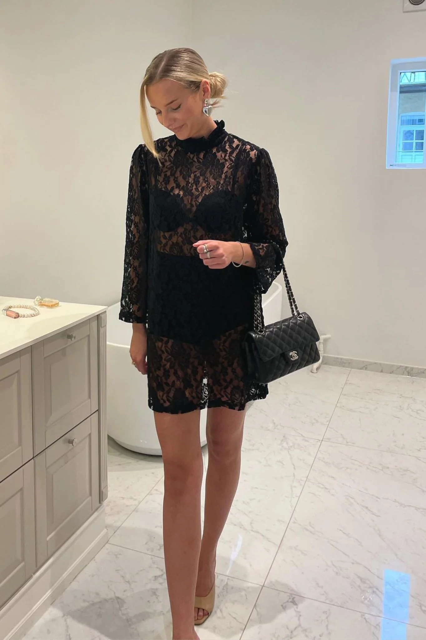 NeaIC Lace Dress - Black - Image 2